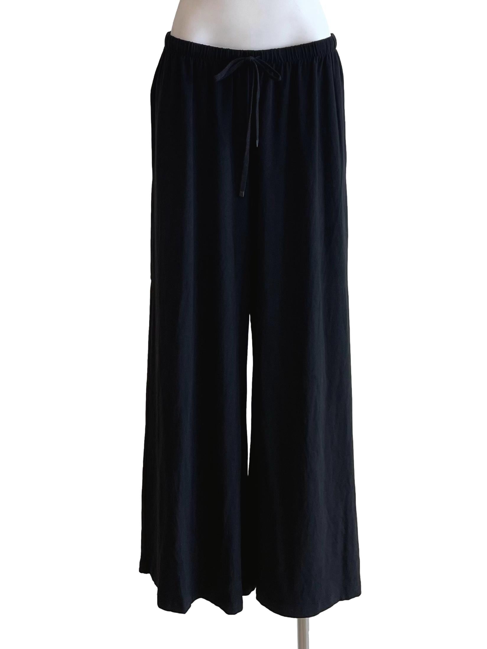 Black Flowy Casual Pants