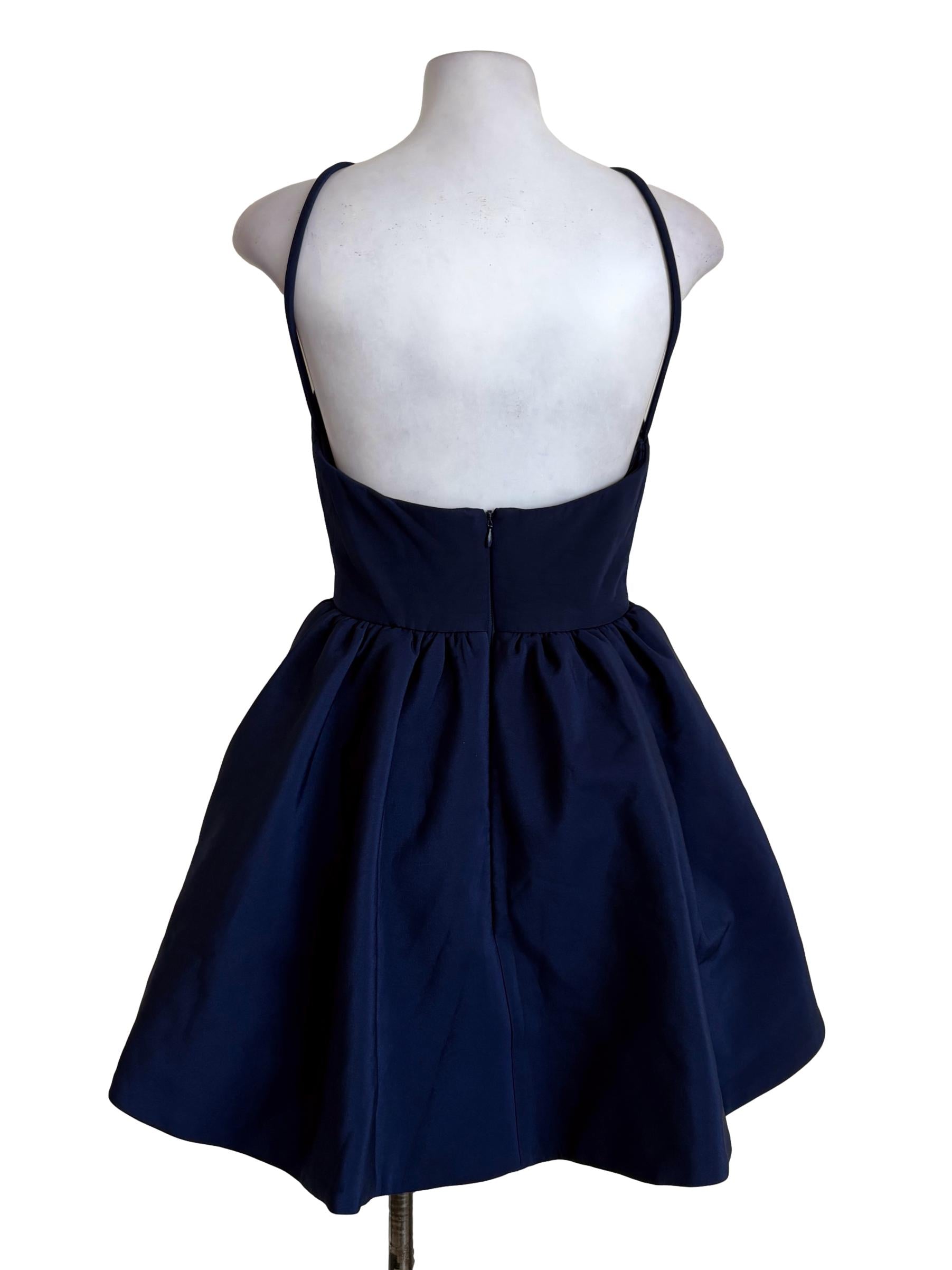 Navy Blue Halter Peplum Dress