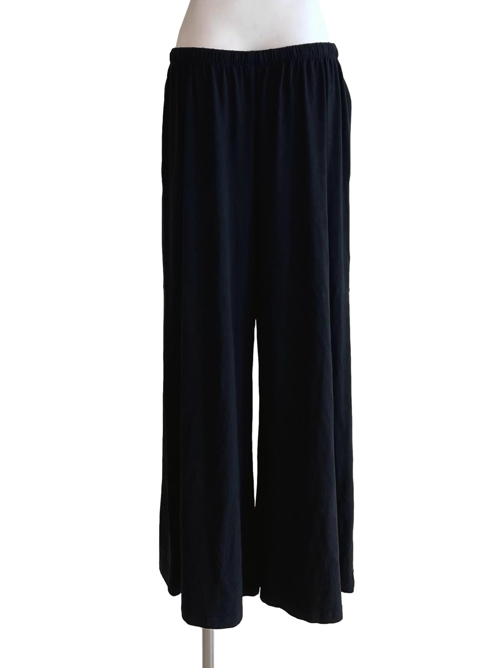 Black Flowy Casual Pants