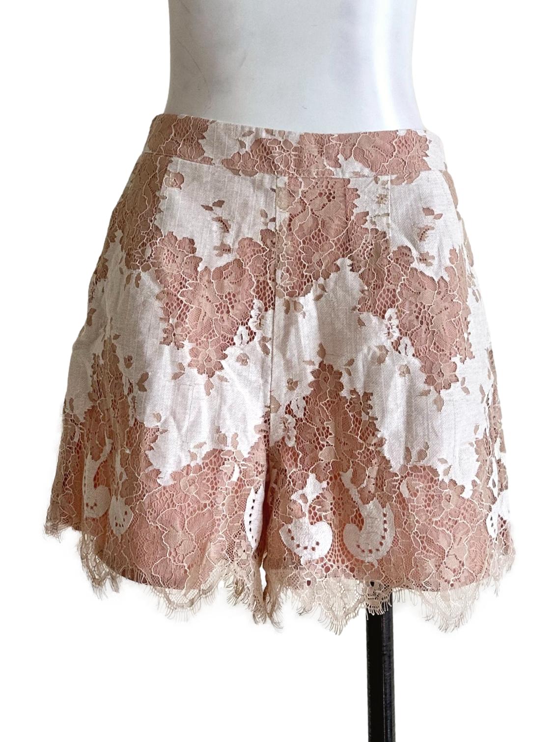 White Lace Pattern Short