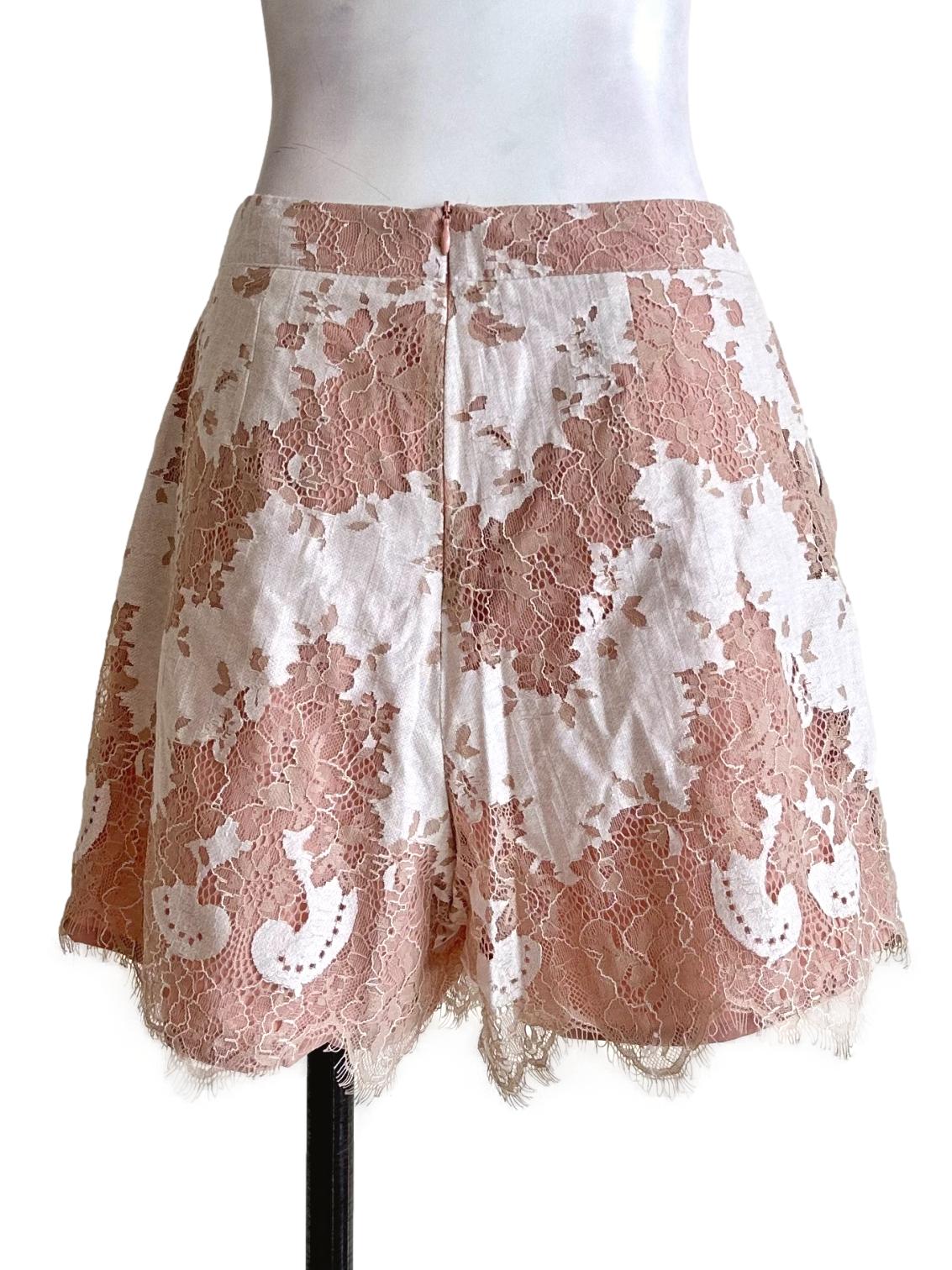 White Lace Pattern Short