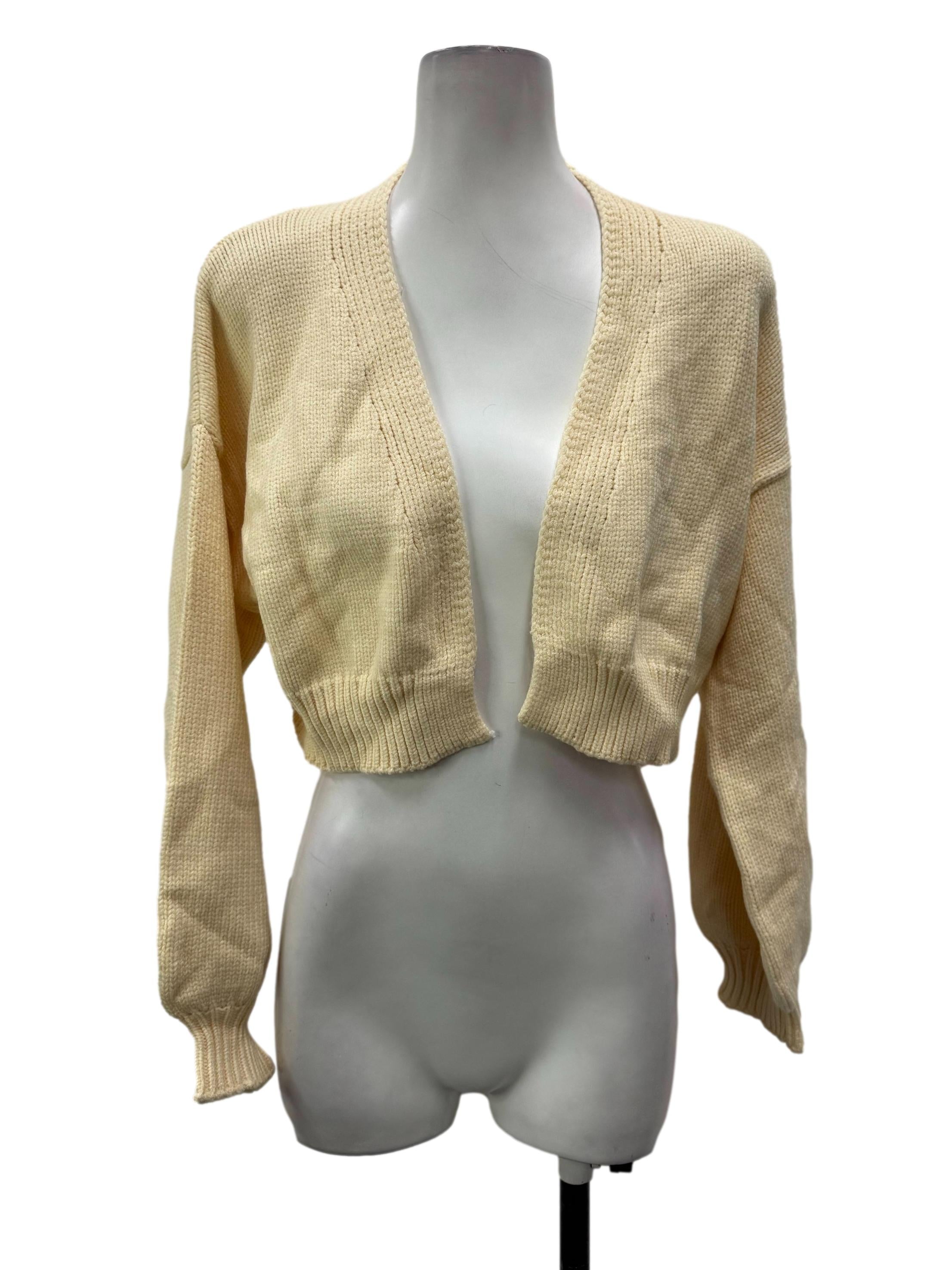 Basic Yellow Knitted Cardigan