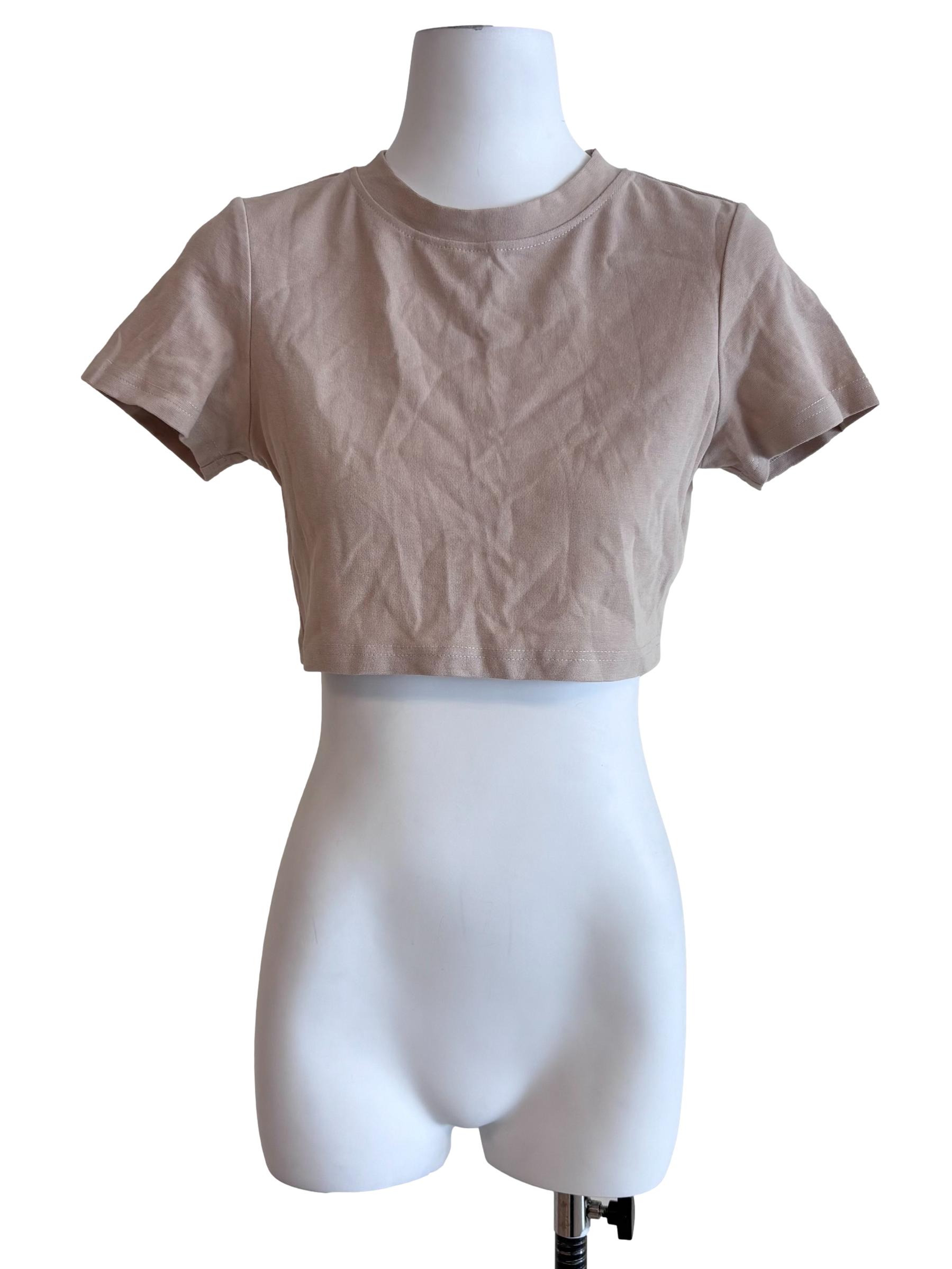 Nude Beige Baby Tee