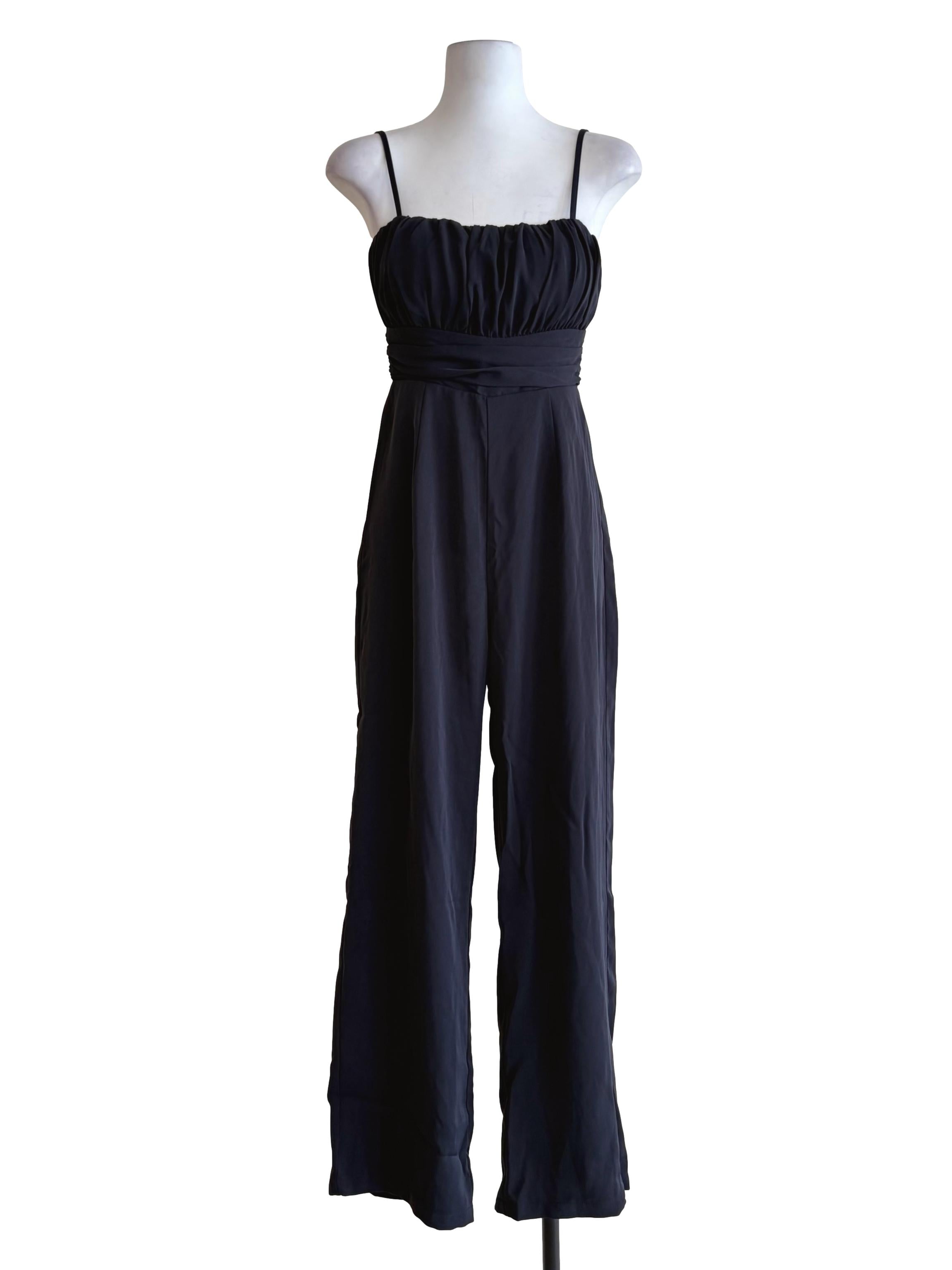 Midnight Blue Scrunched Bust Jumpsuit