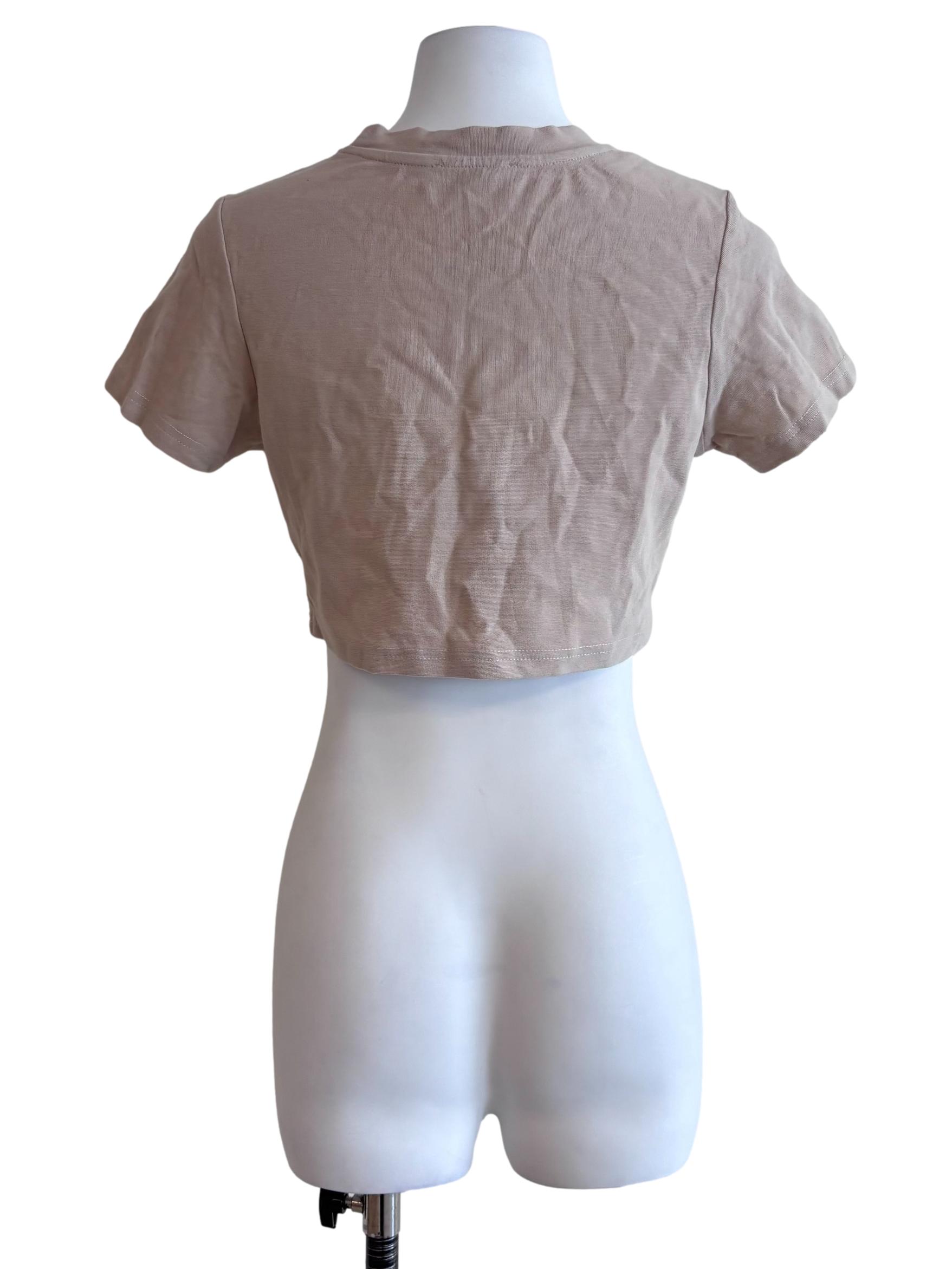 Nude Beige Baby Tee