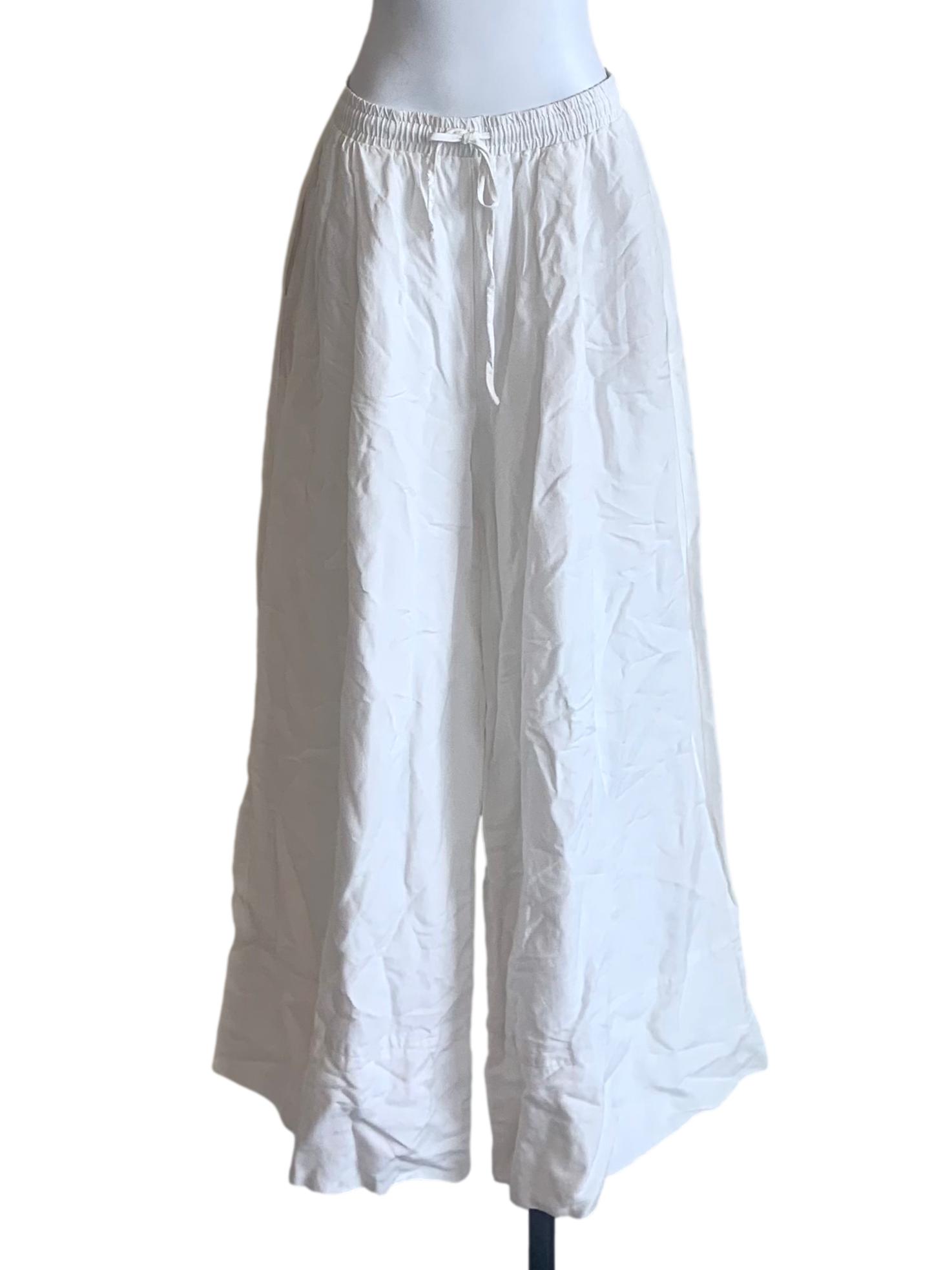 White Relaxed Linen Pants OSN