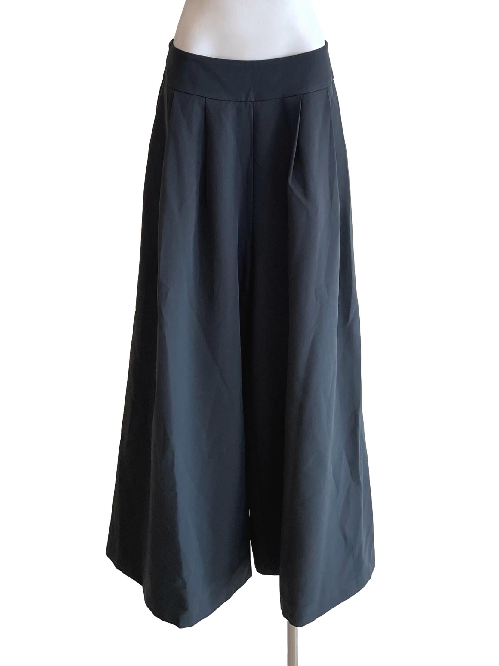Warm Ash Pleated Baggy Culottes