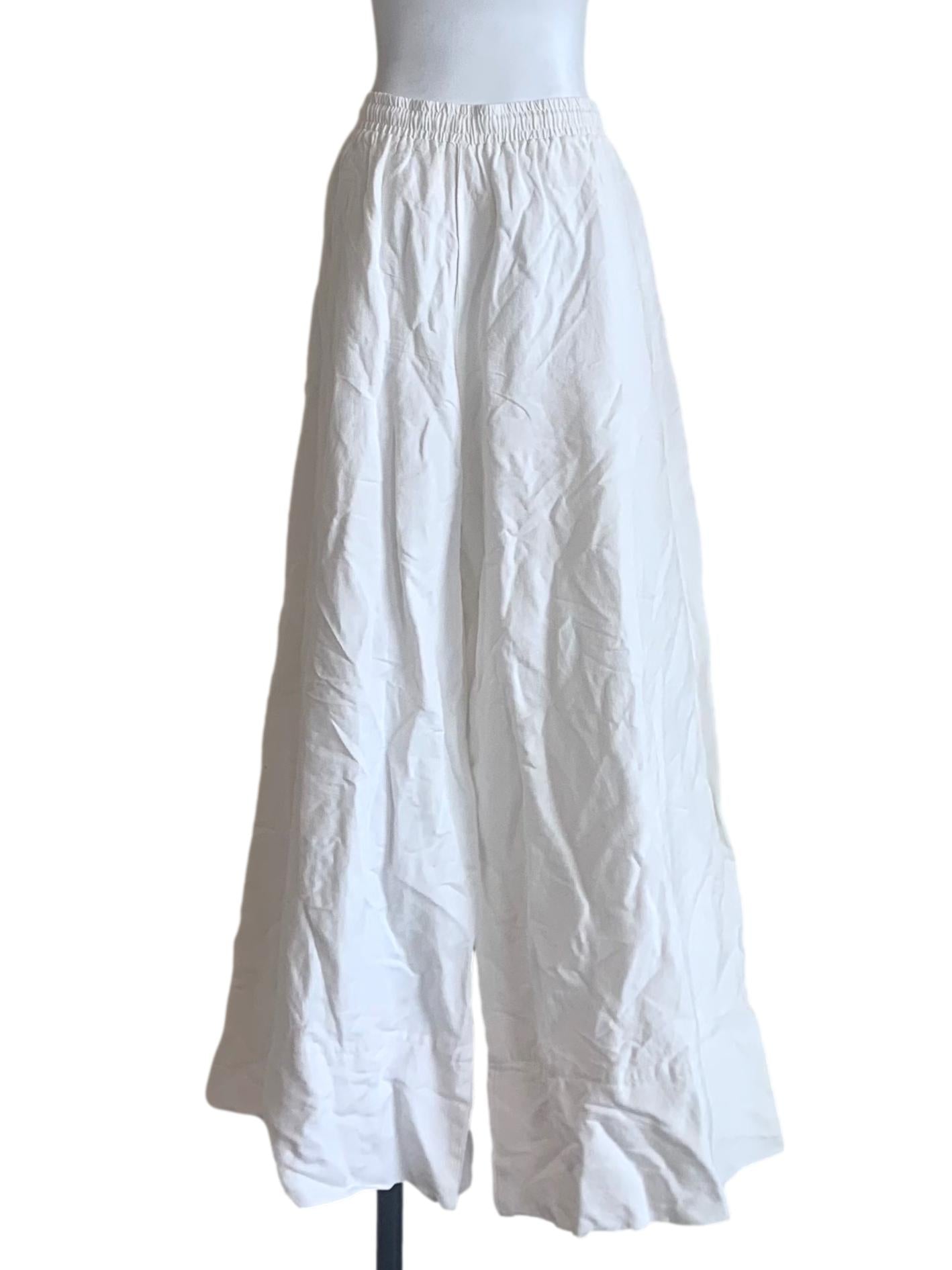 White Relaxed Linen Pants OSN
