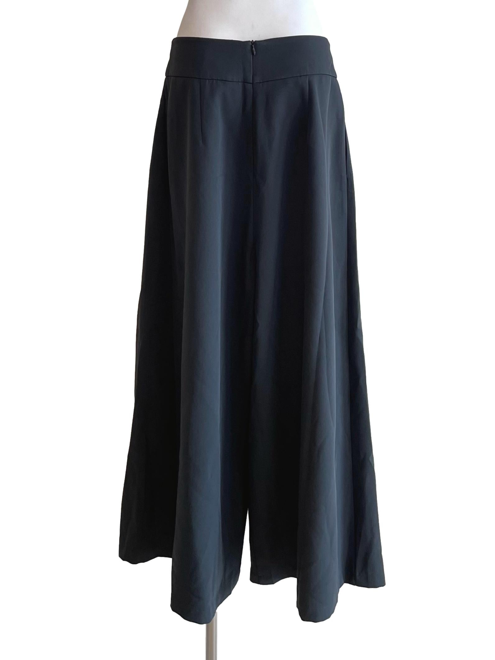 Warm Ash Pleated Baggy Culottes
