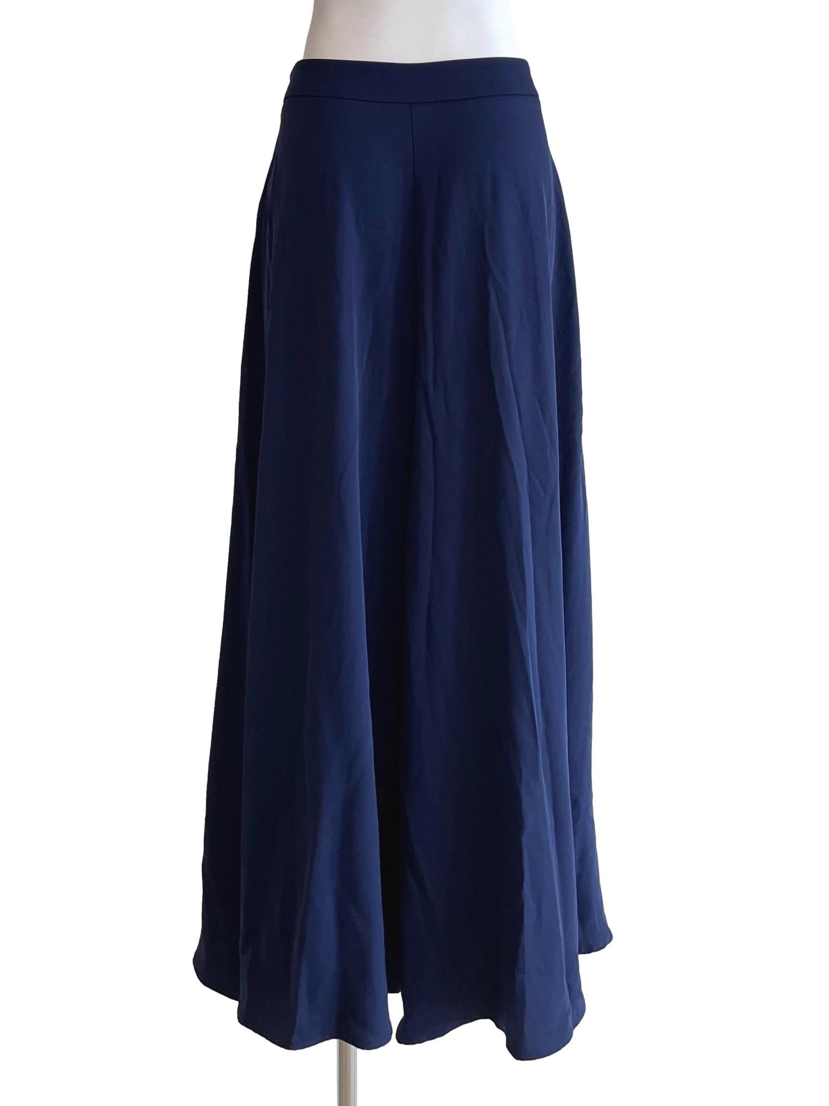 Berry Blue Flowy Wide Pants