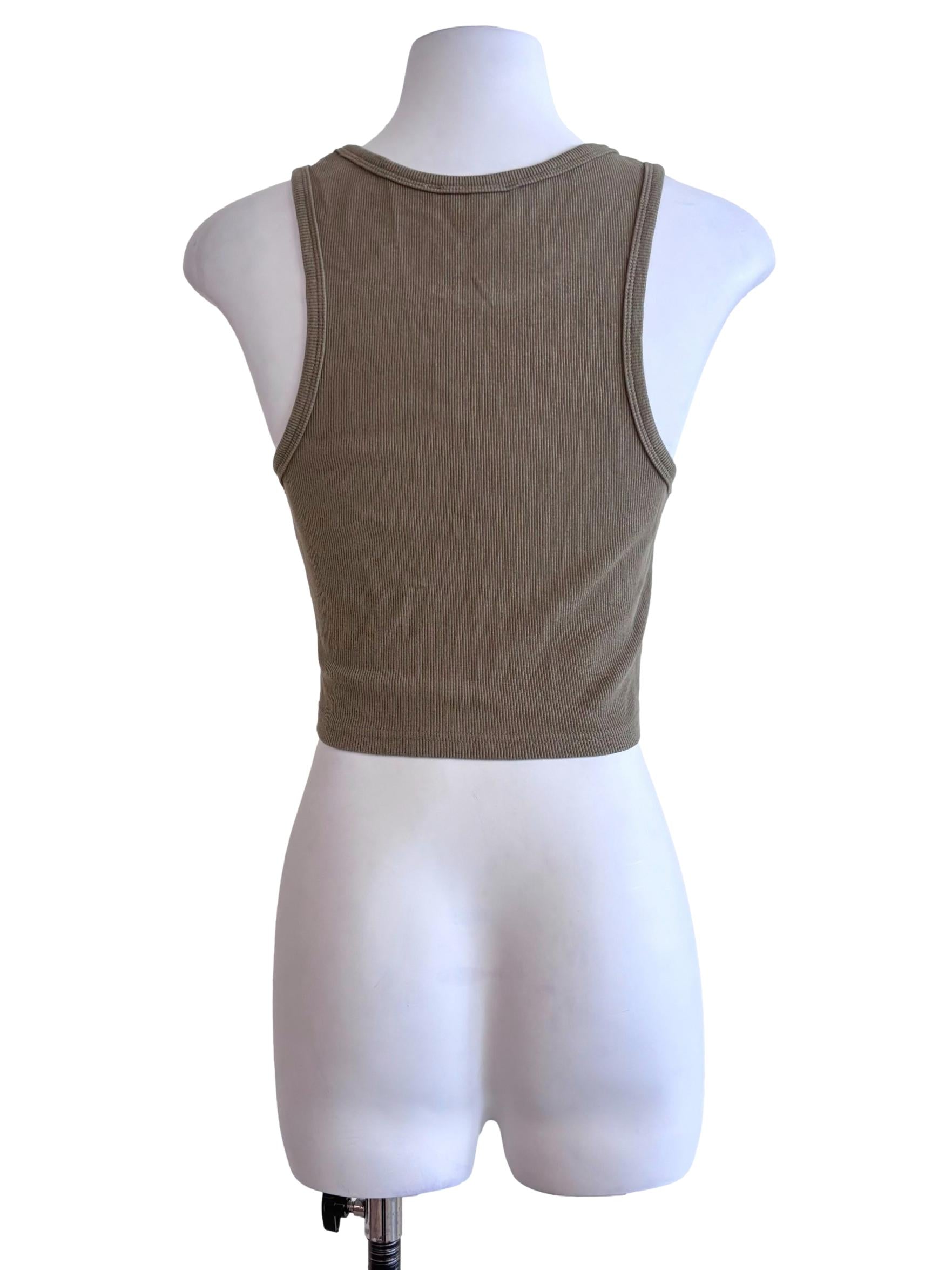 Sage Green Cropped Tank Top