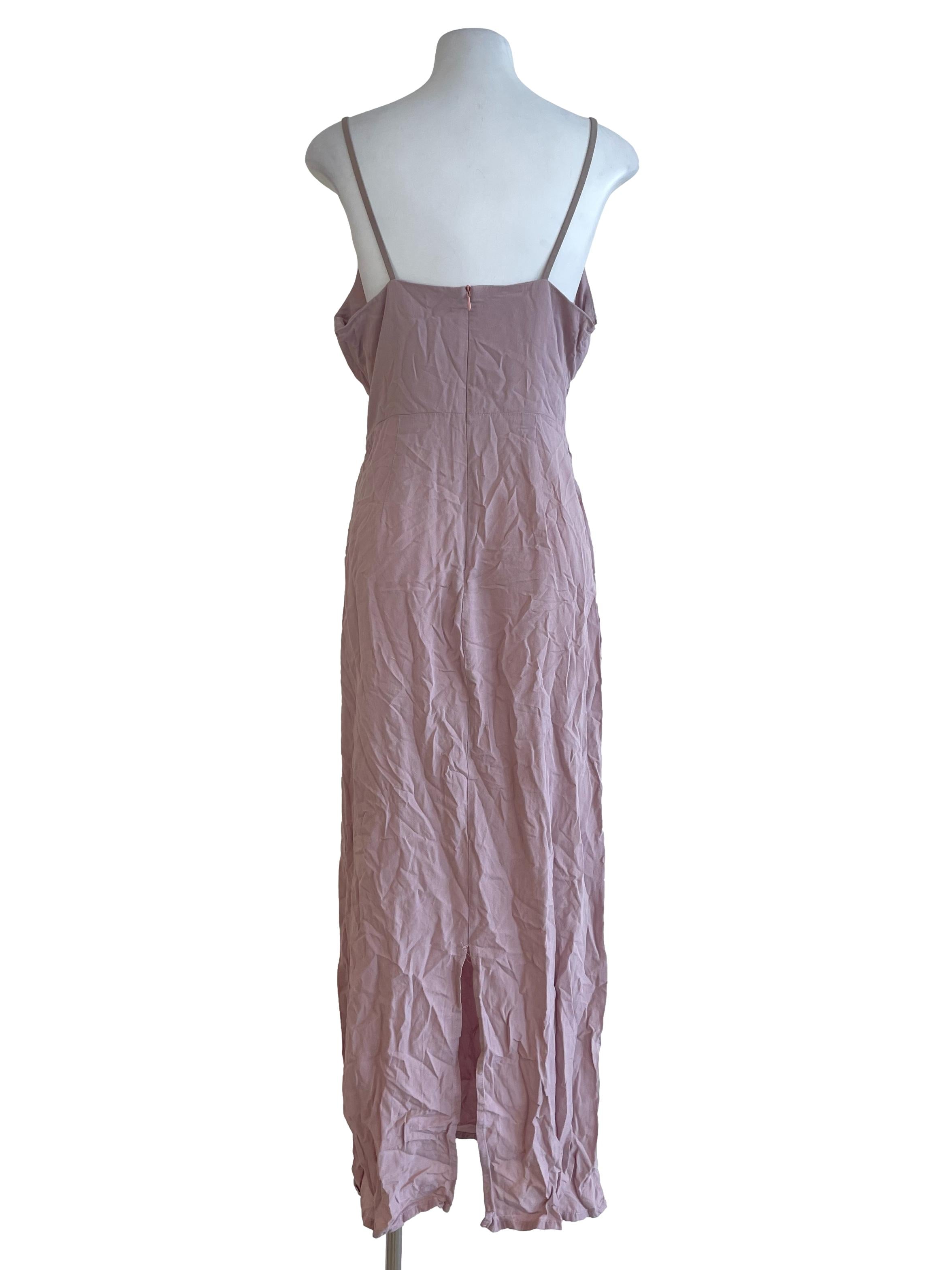 Peach Pink Front Knot Babydoll Dress LB