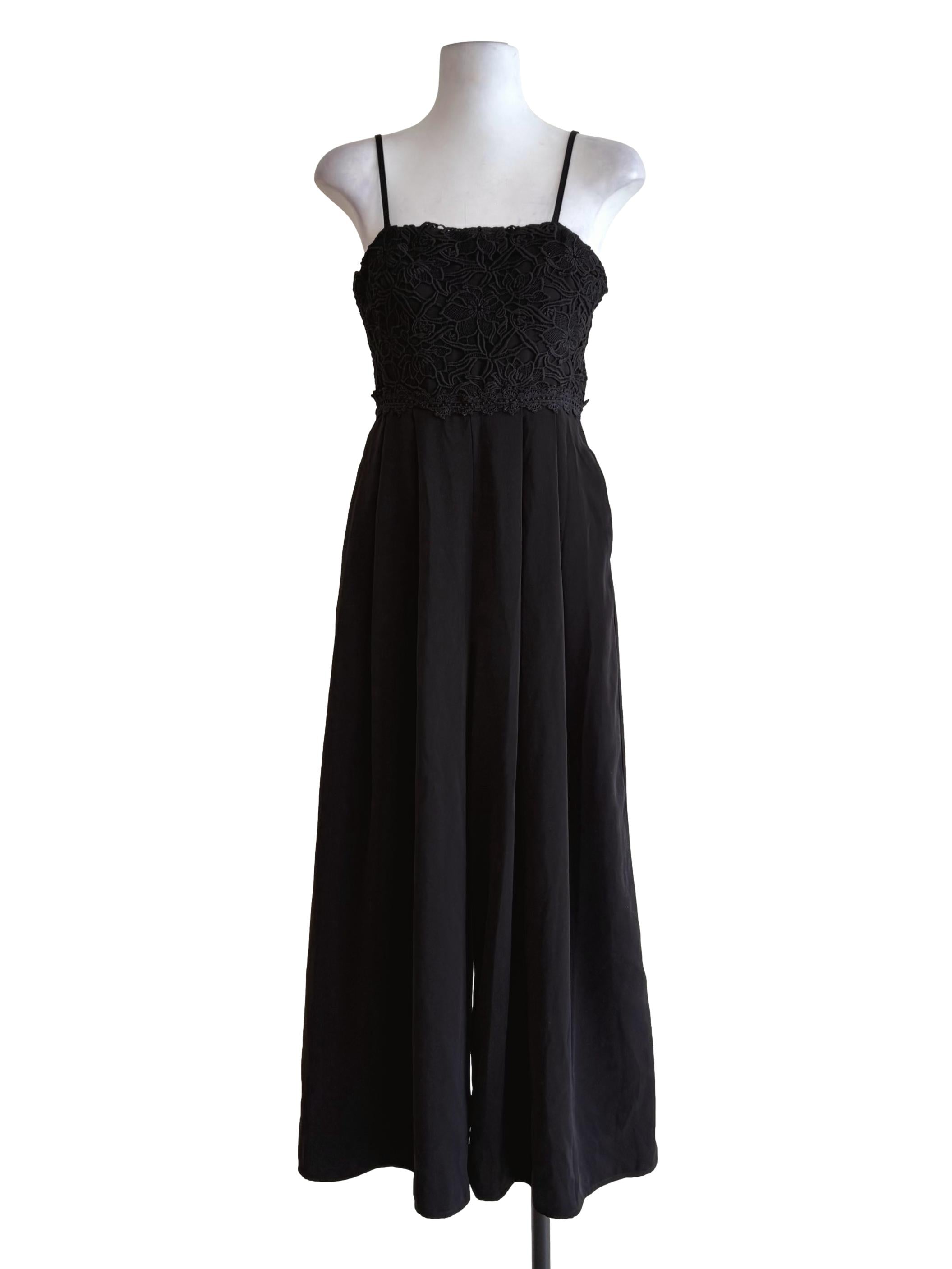 Raven Black Laced Front Jumpsuit