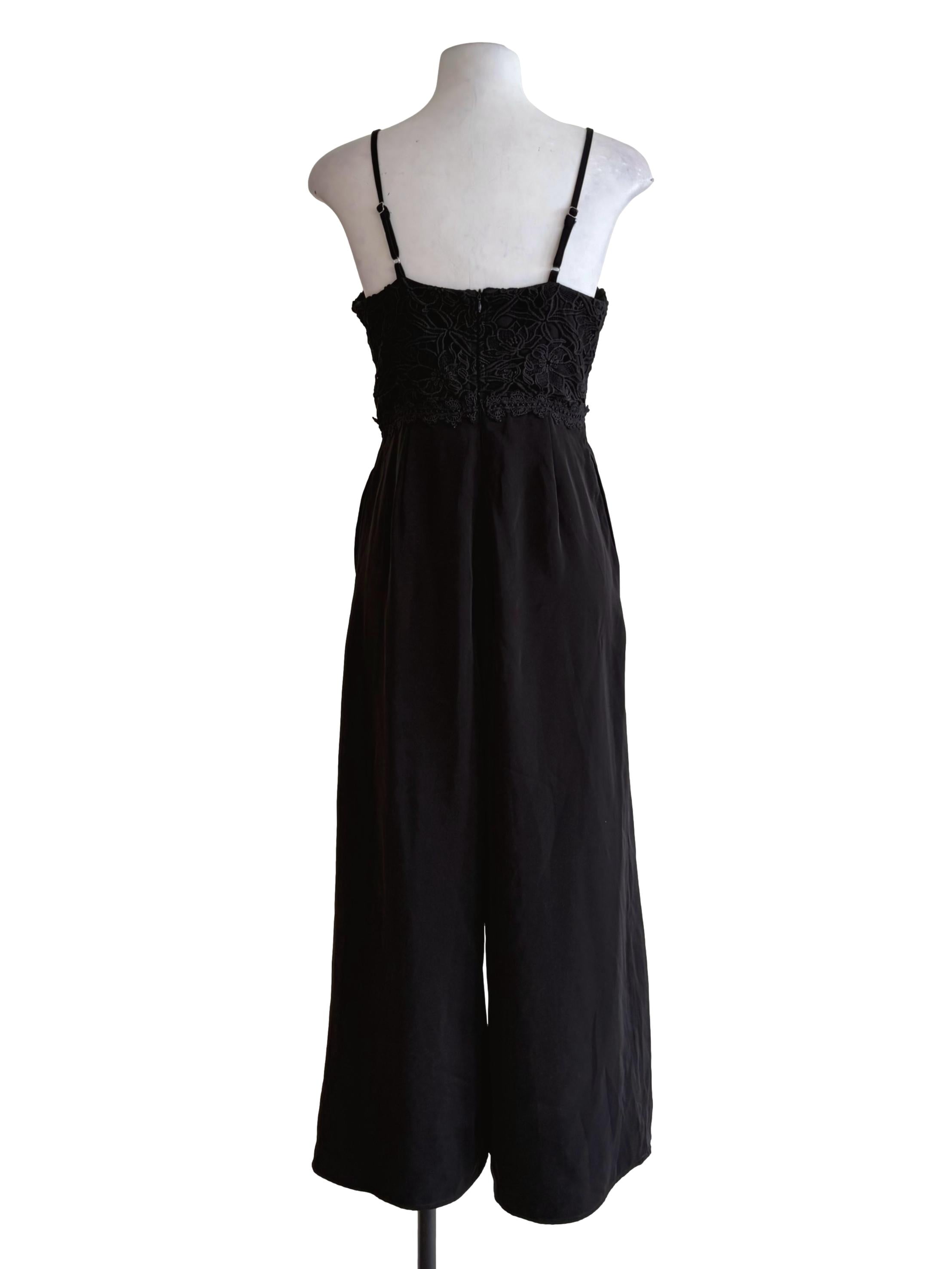 Raven Black Laced Front Jumpsuit