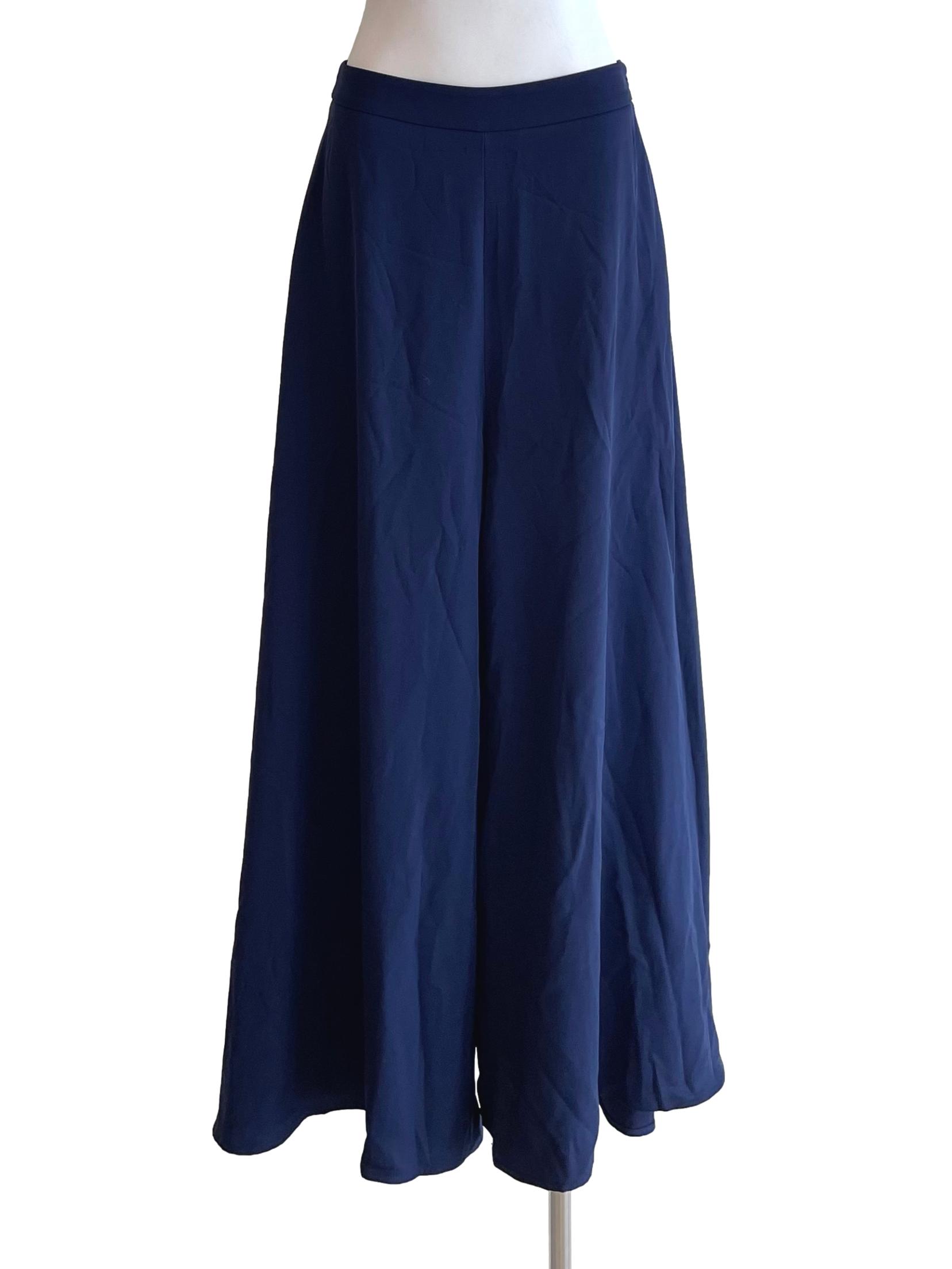Berry Blue Flowy Wide Pants
