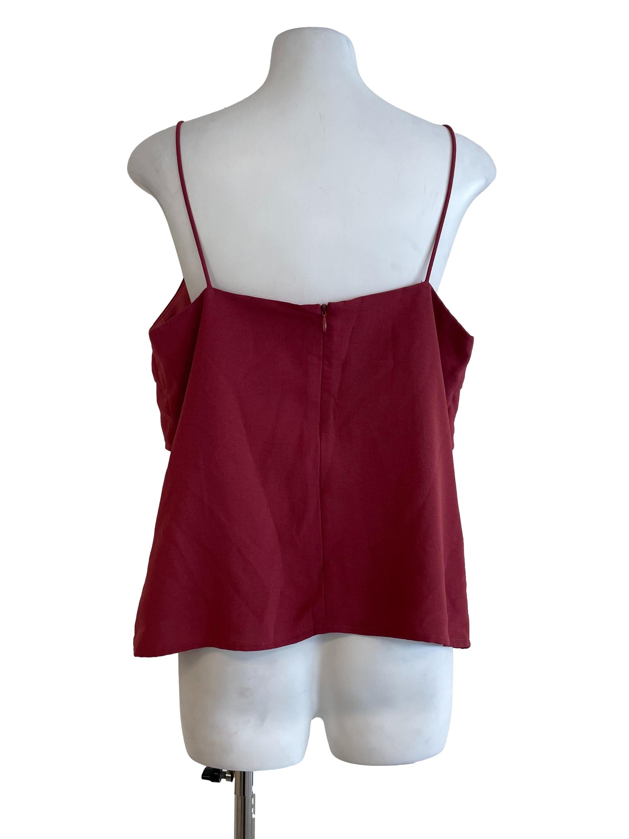 Lipstick Red Drap Tops LB