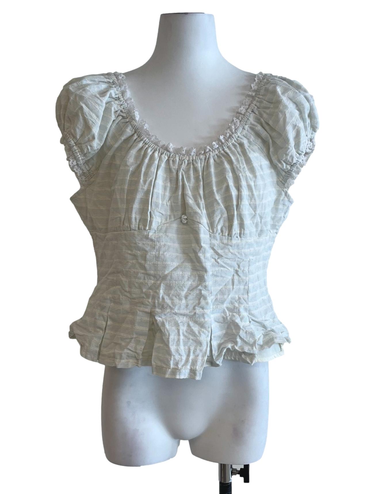 Cream Bengal Stripe Blouse