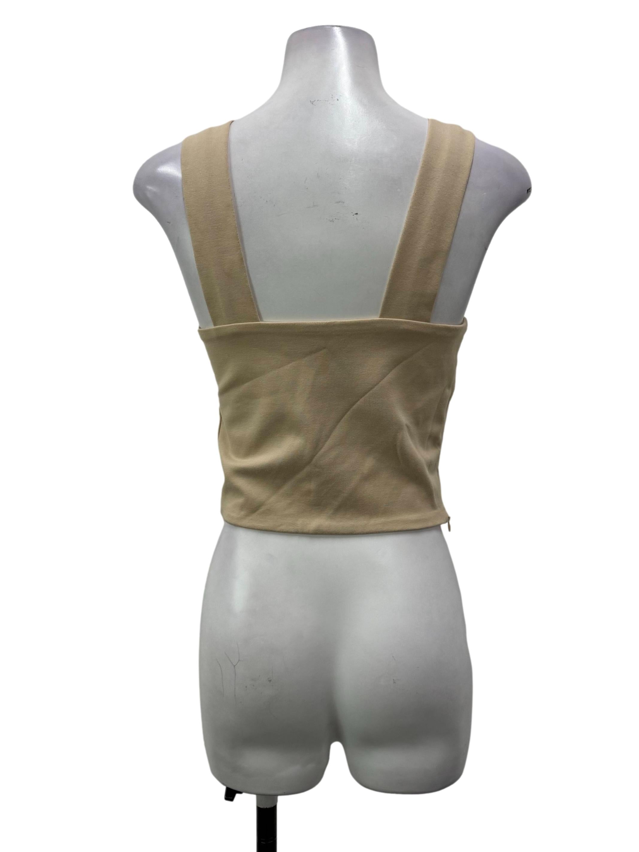 Khaki Brown Square Top