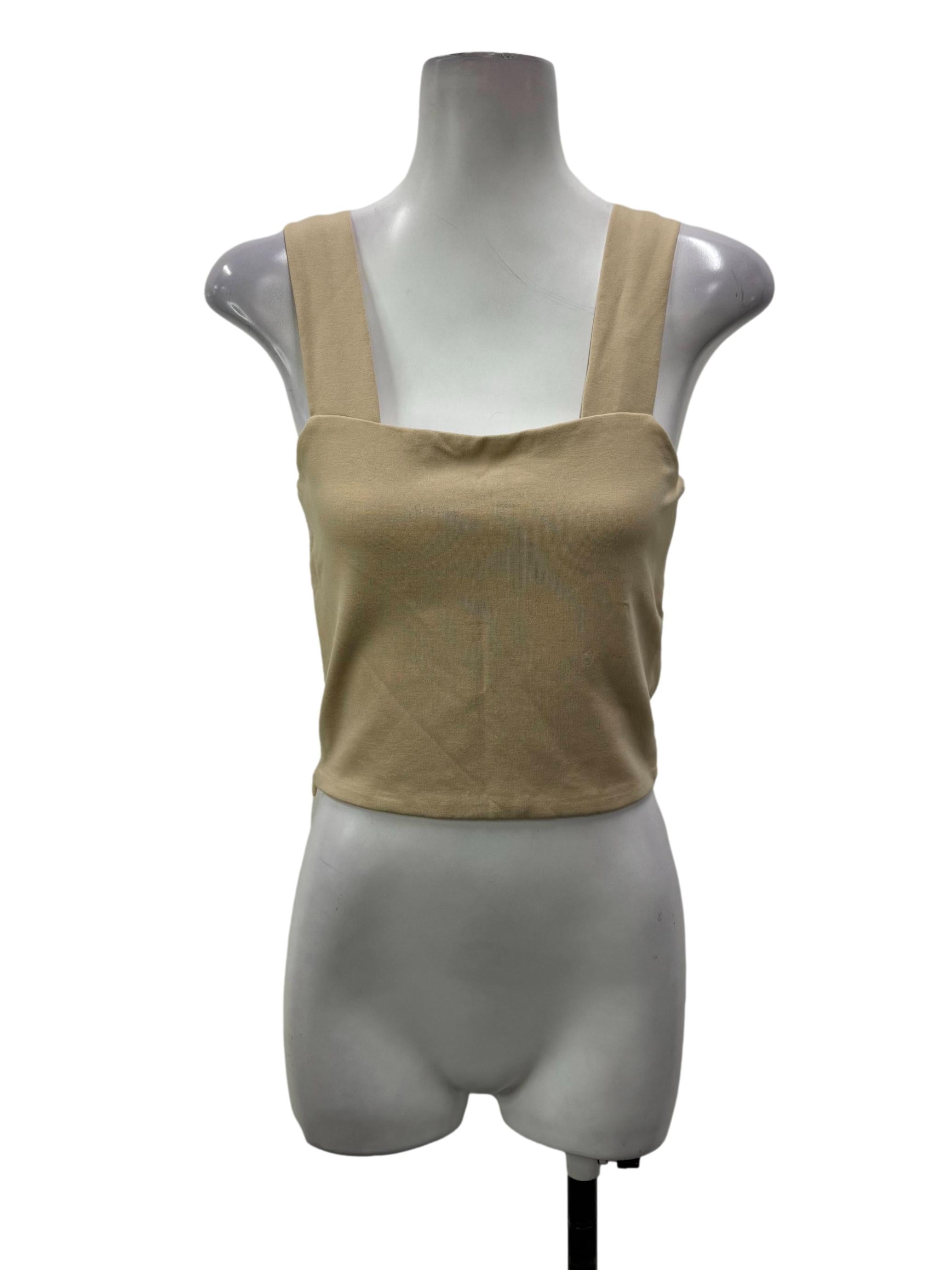 Khaki Brown Square Top