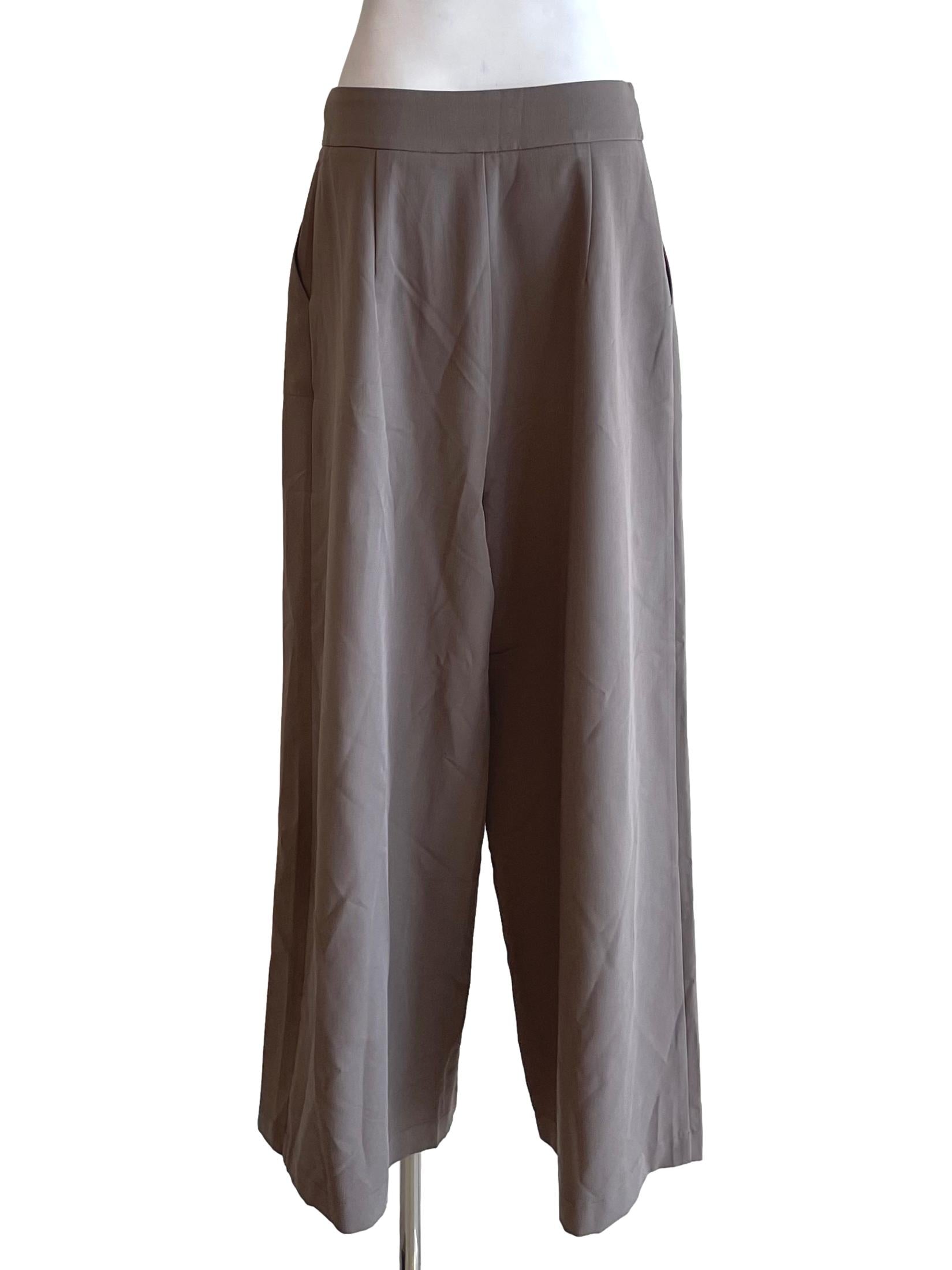 Milky Wood Pleated Baggy Pants