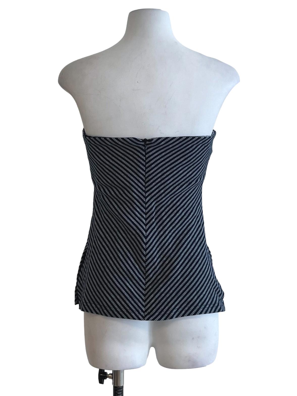 Navy Blue Bengal Stripe Blouse