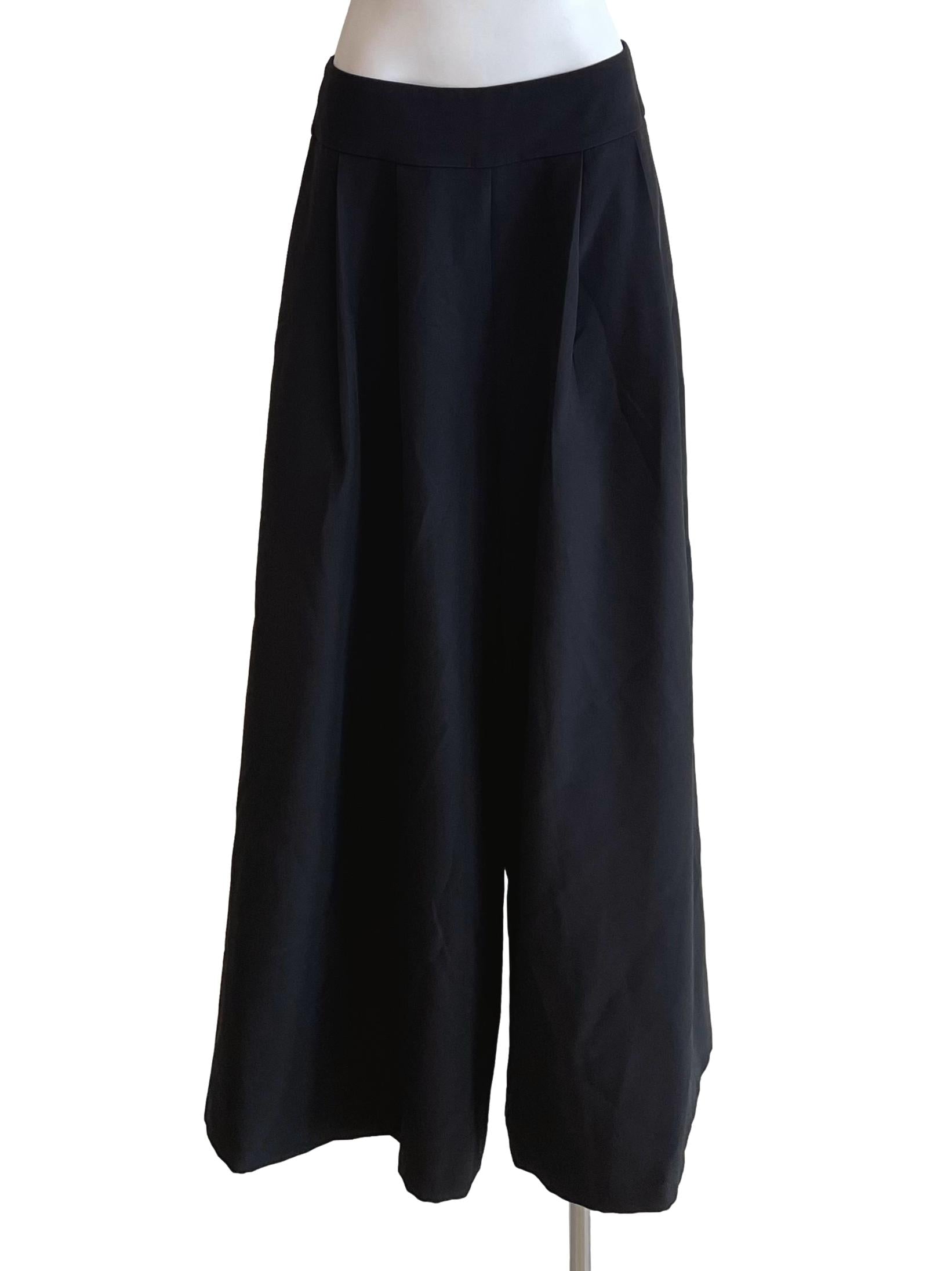 Black Pleated Baggy Pants
