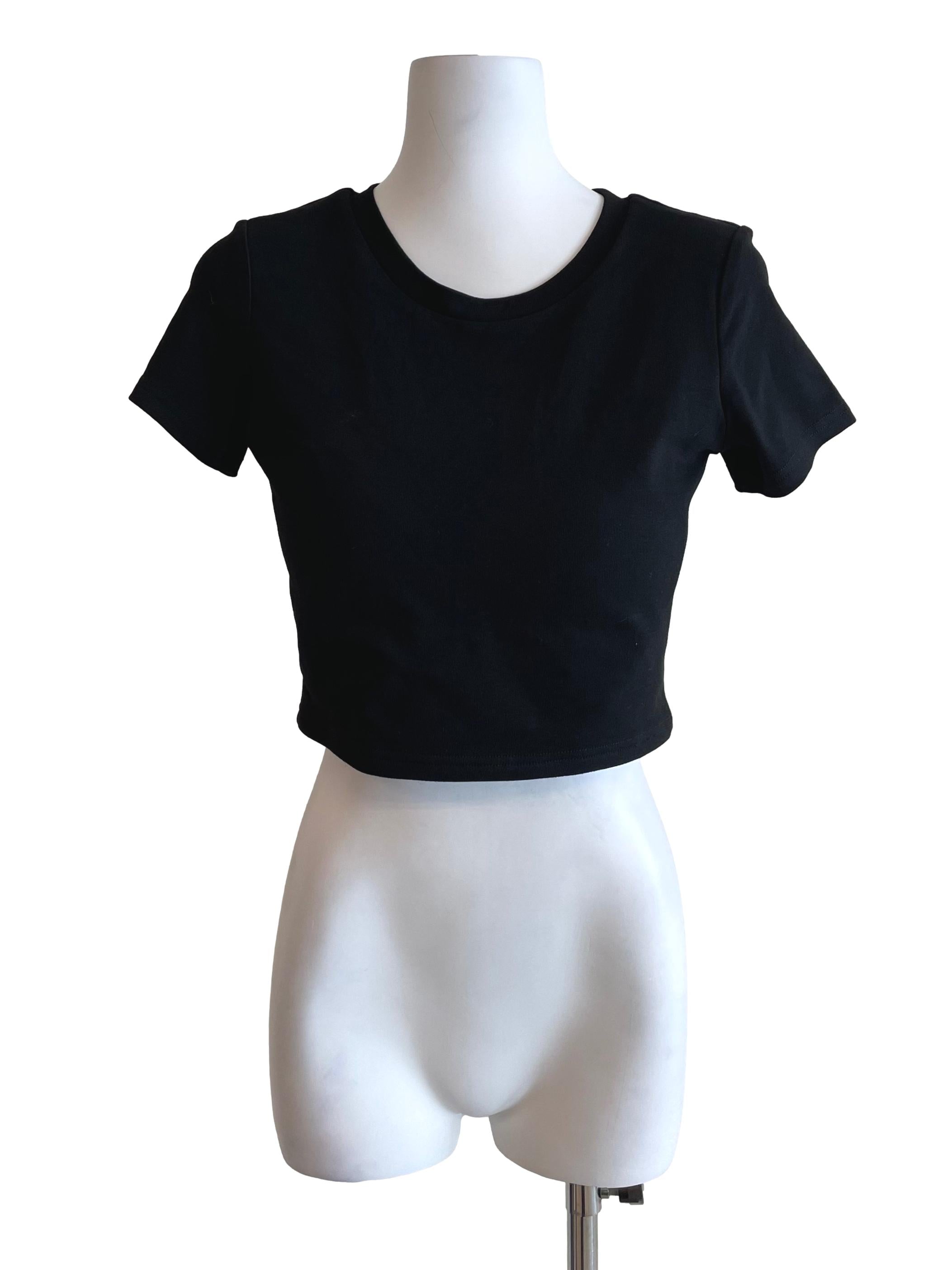 Black Crop Tee