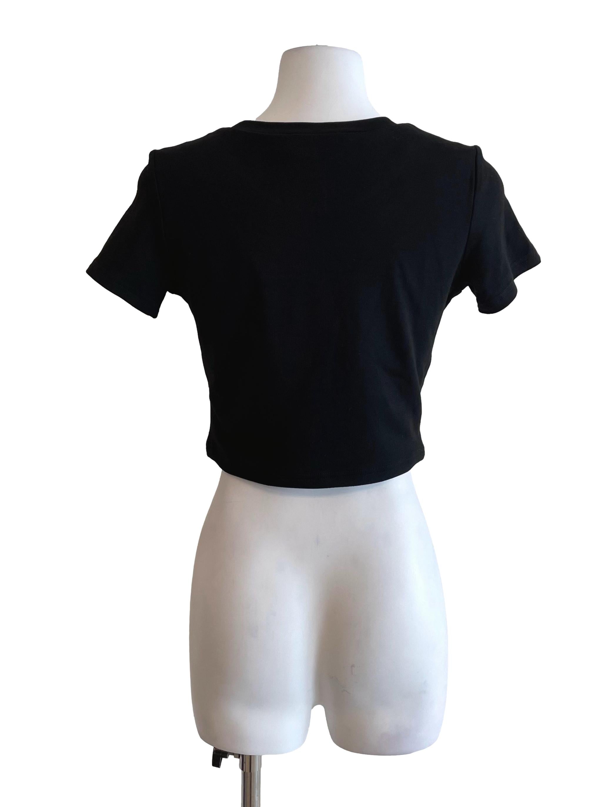 Black Crop Tee