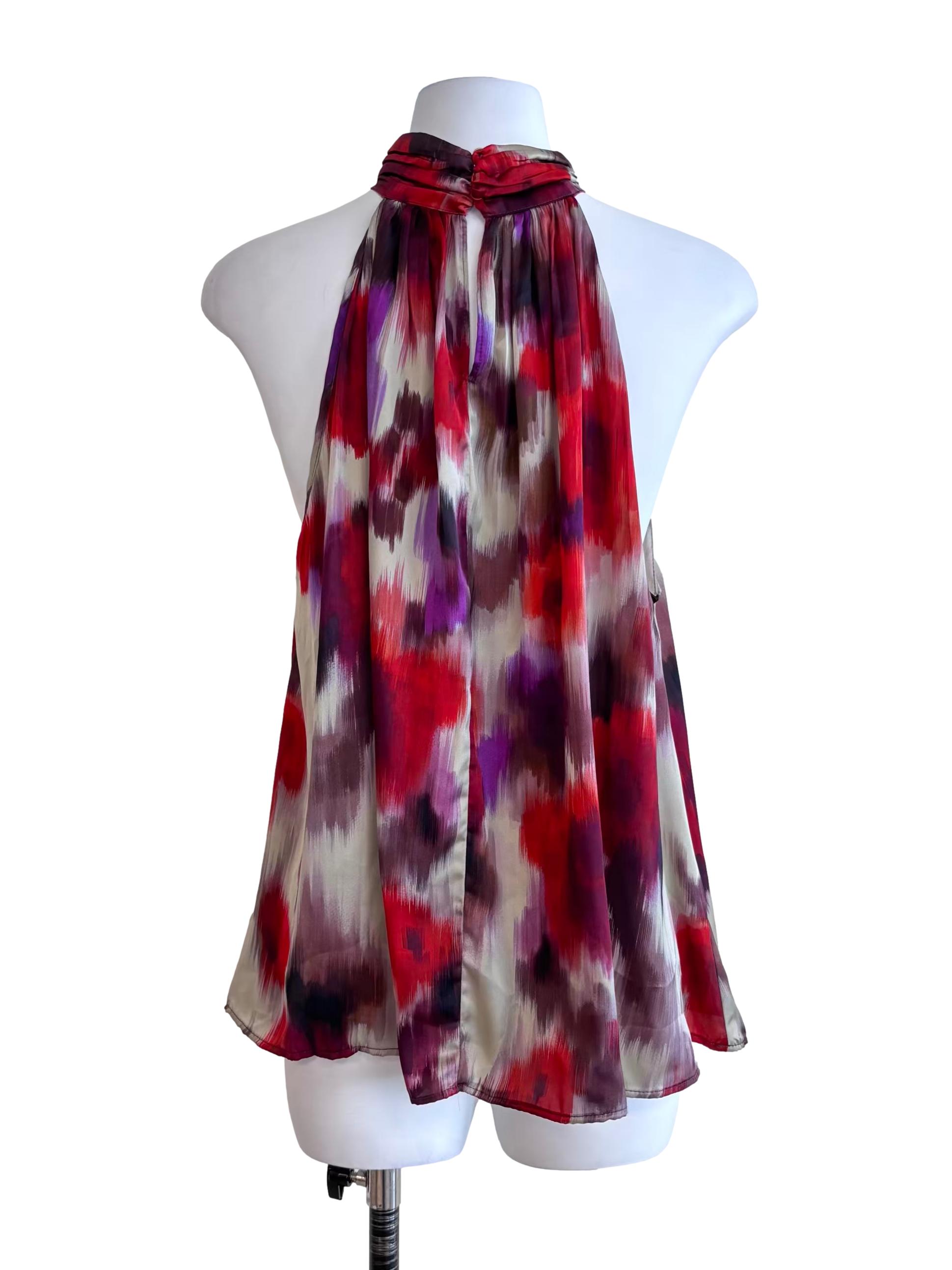 Multicolour Prints Halter Neck Top