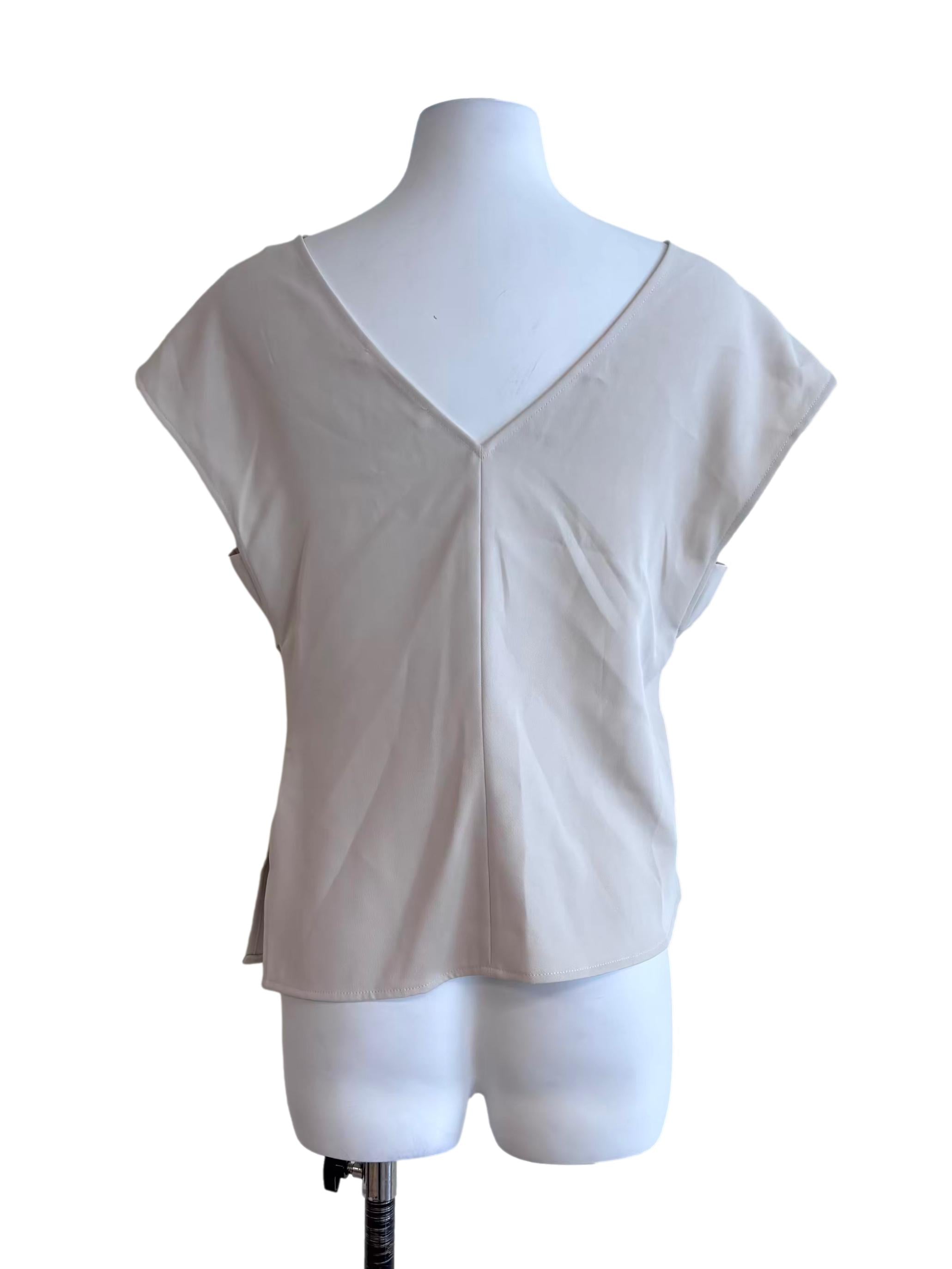 Light Beige Drape Sleeveless Top