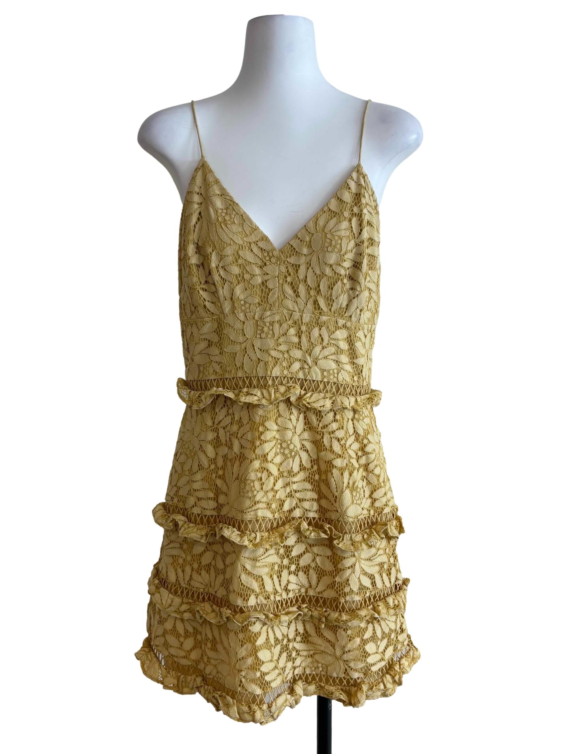 Blonde Yellow Sweetheart Cami Dress