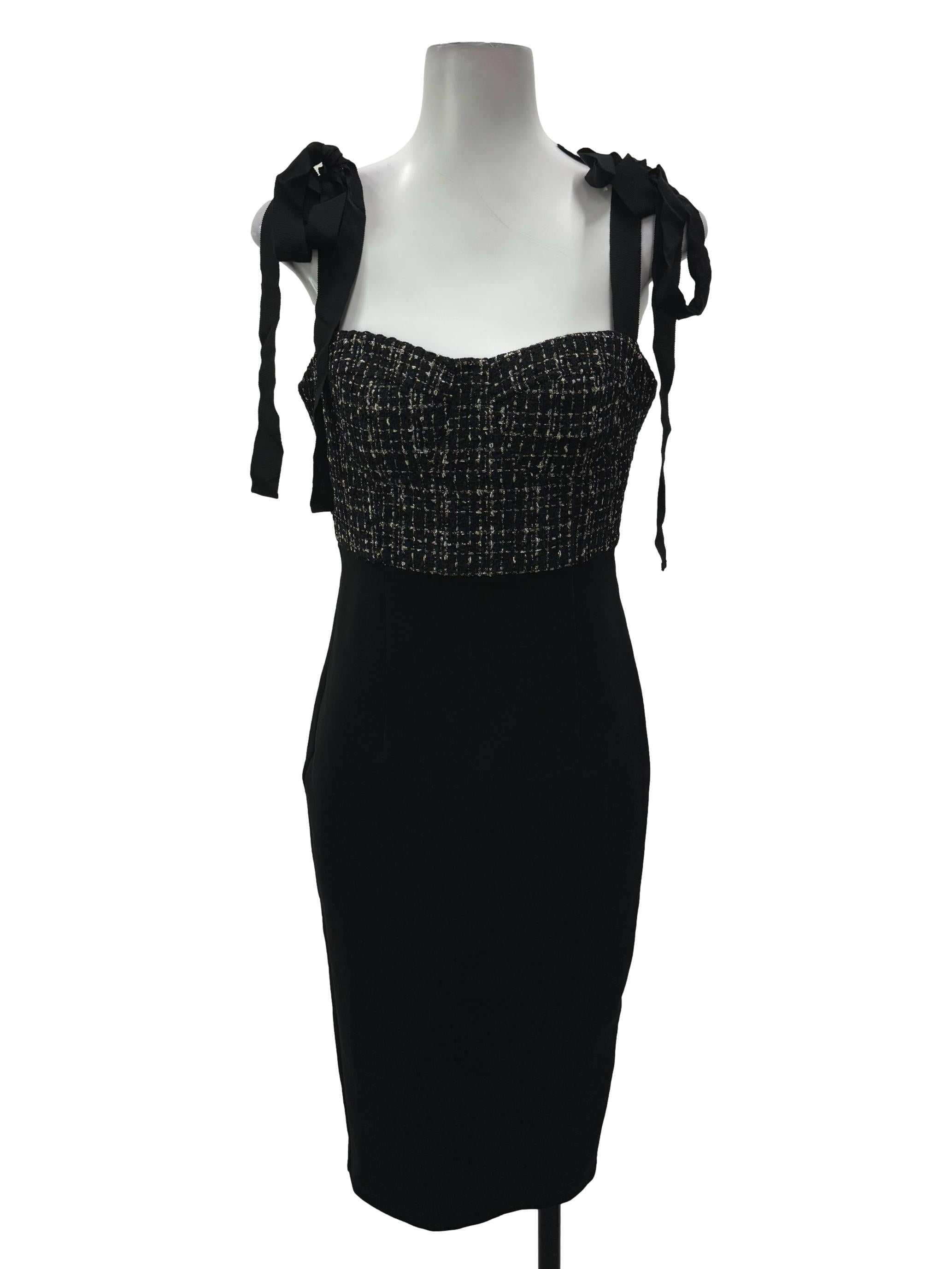 Black Sweetheart Tartan Dress