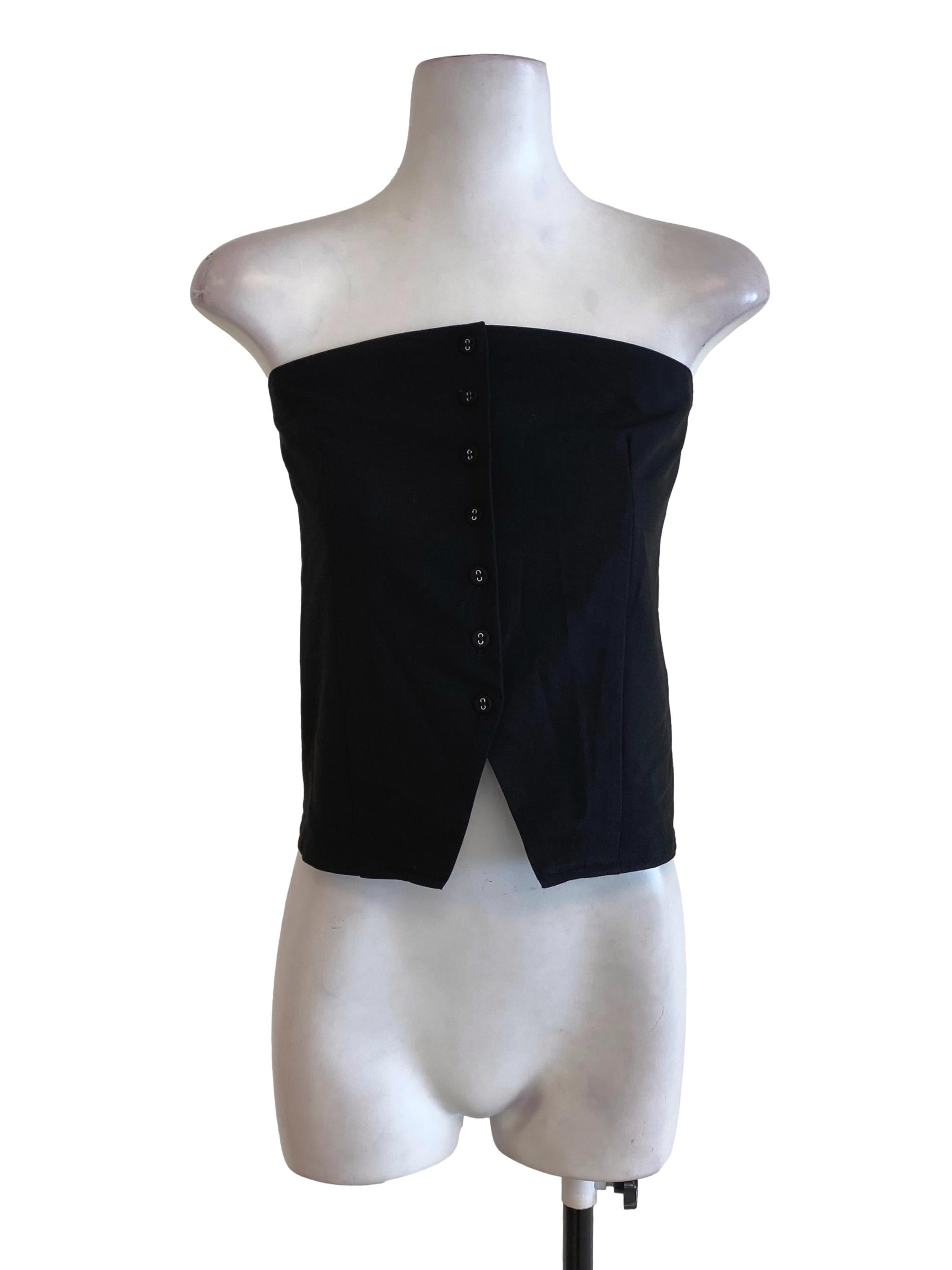 Black Tube Strapless Top TEM