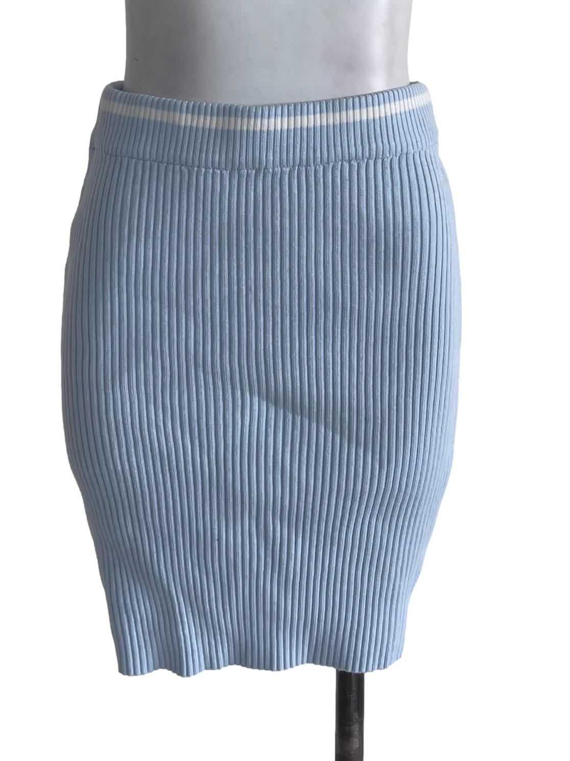 Baby Blue Basic Short Skirt