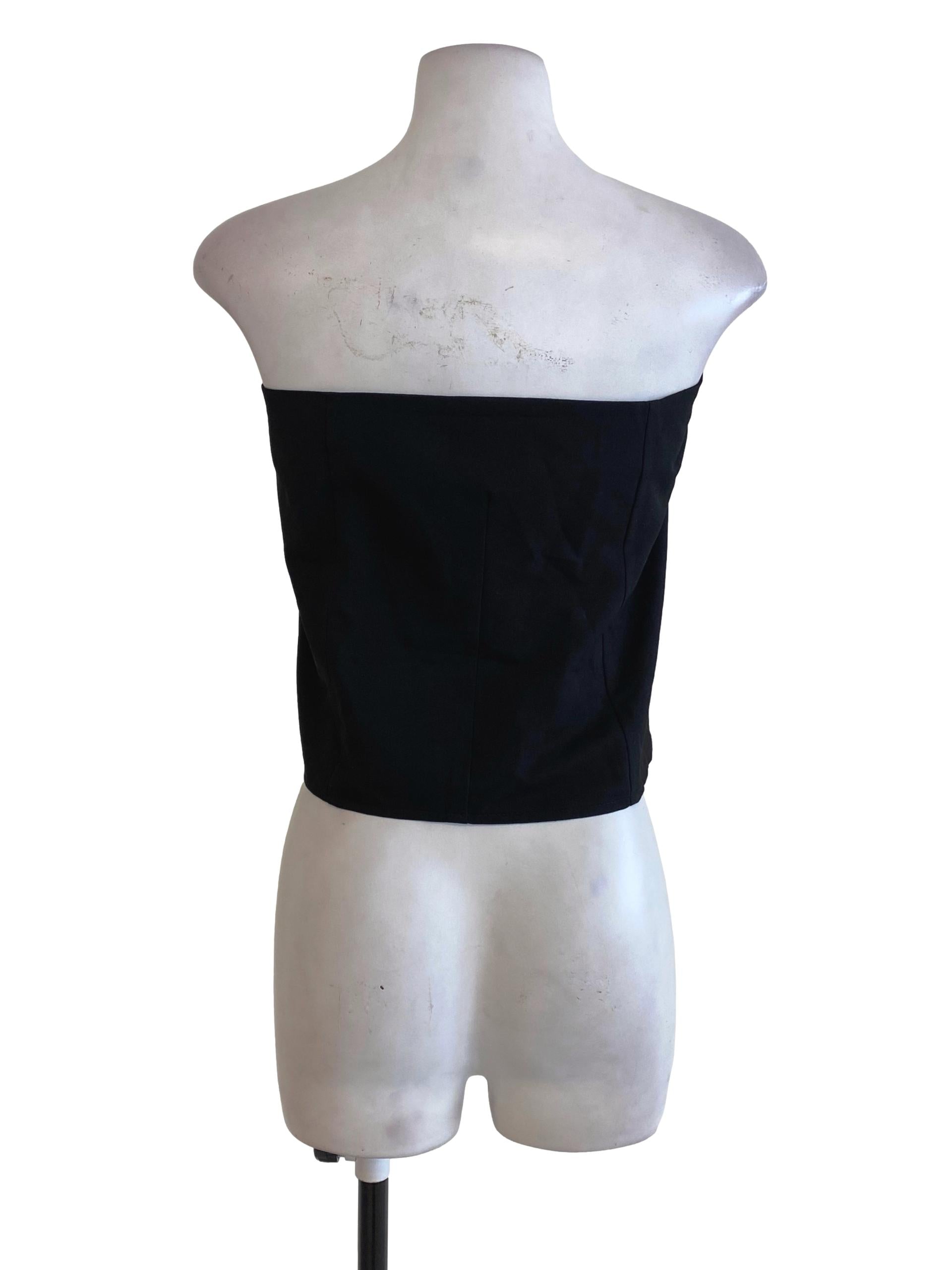 Black Tube Strapless Top TEM