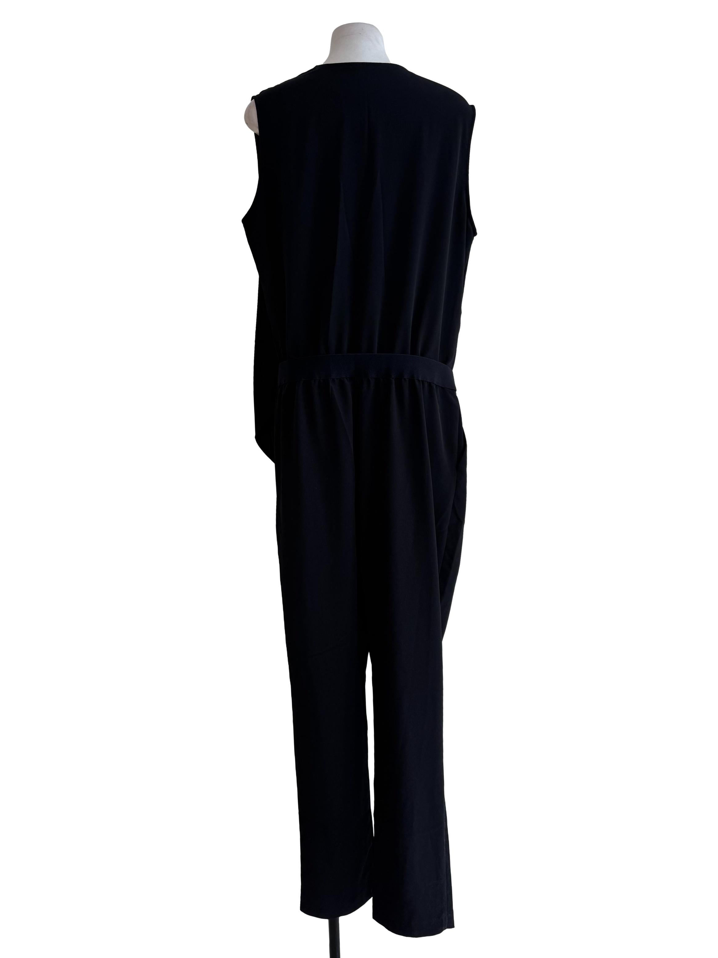 Black V Neck Jumpsuit