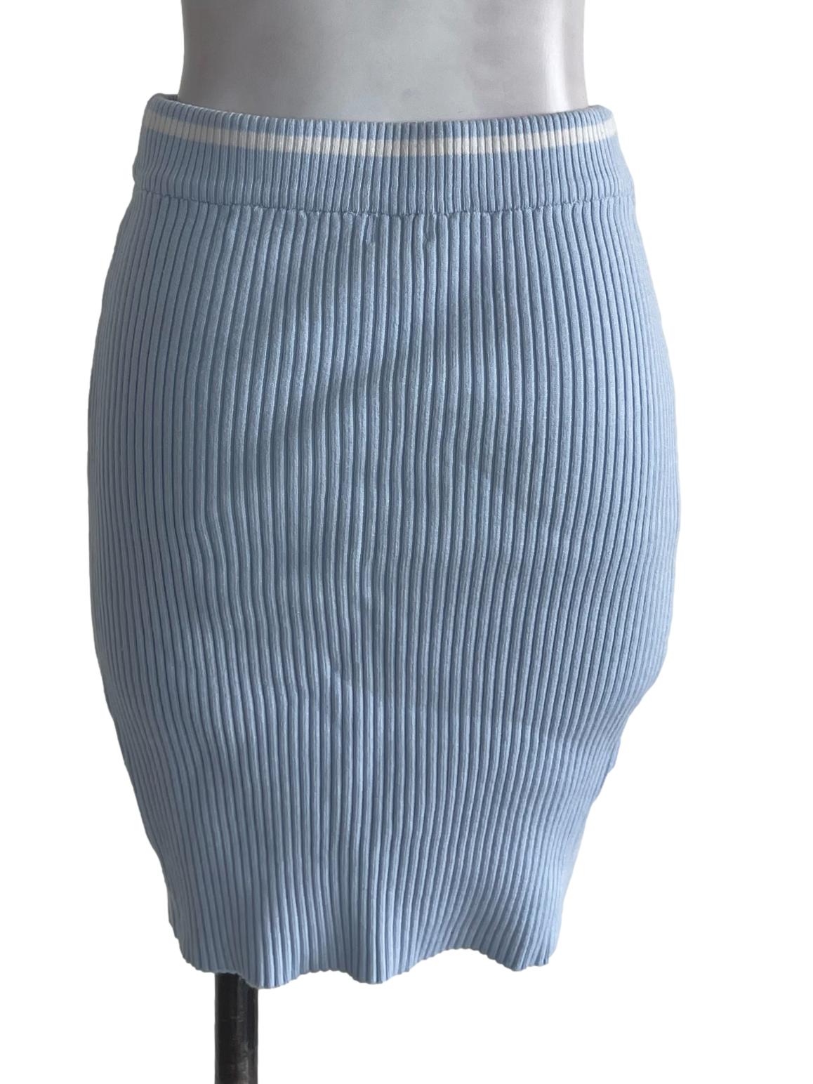 Baby Blue Basic Short Skirt