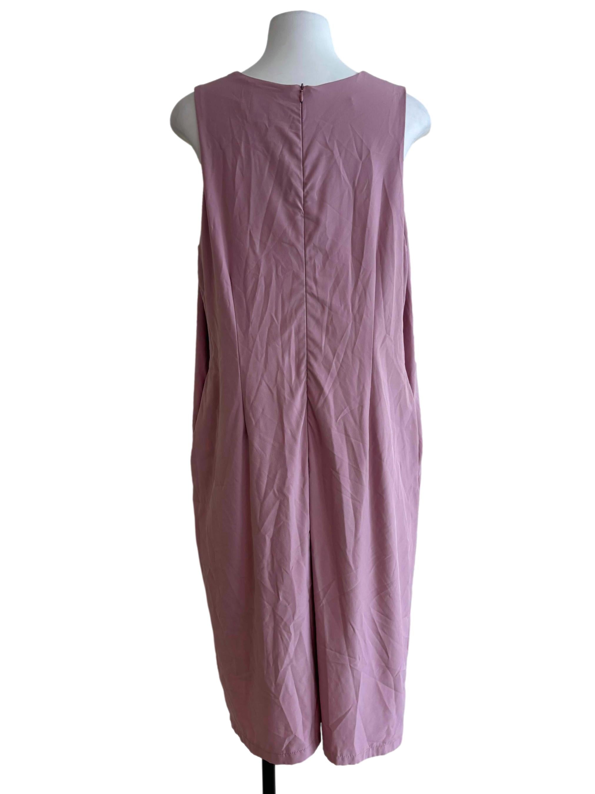 Taffy Pink Pleated Front Shift Dress