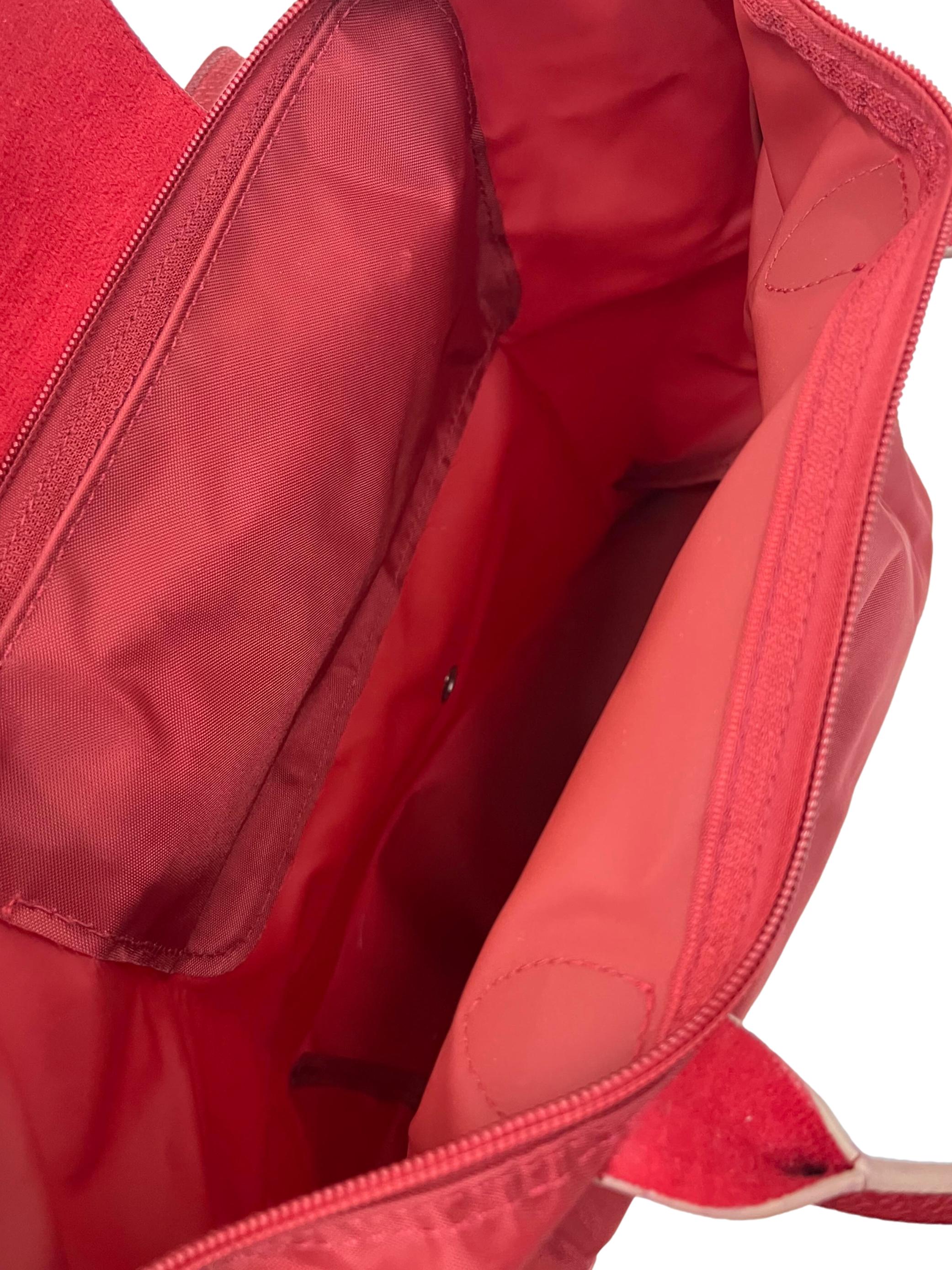 Red Small Le Pliage Club Shoulder Bag