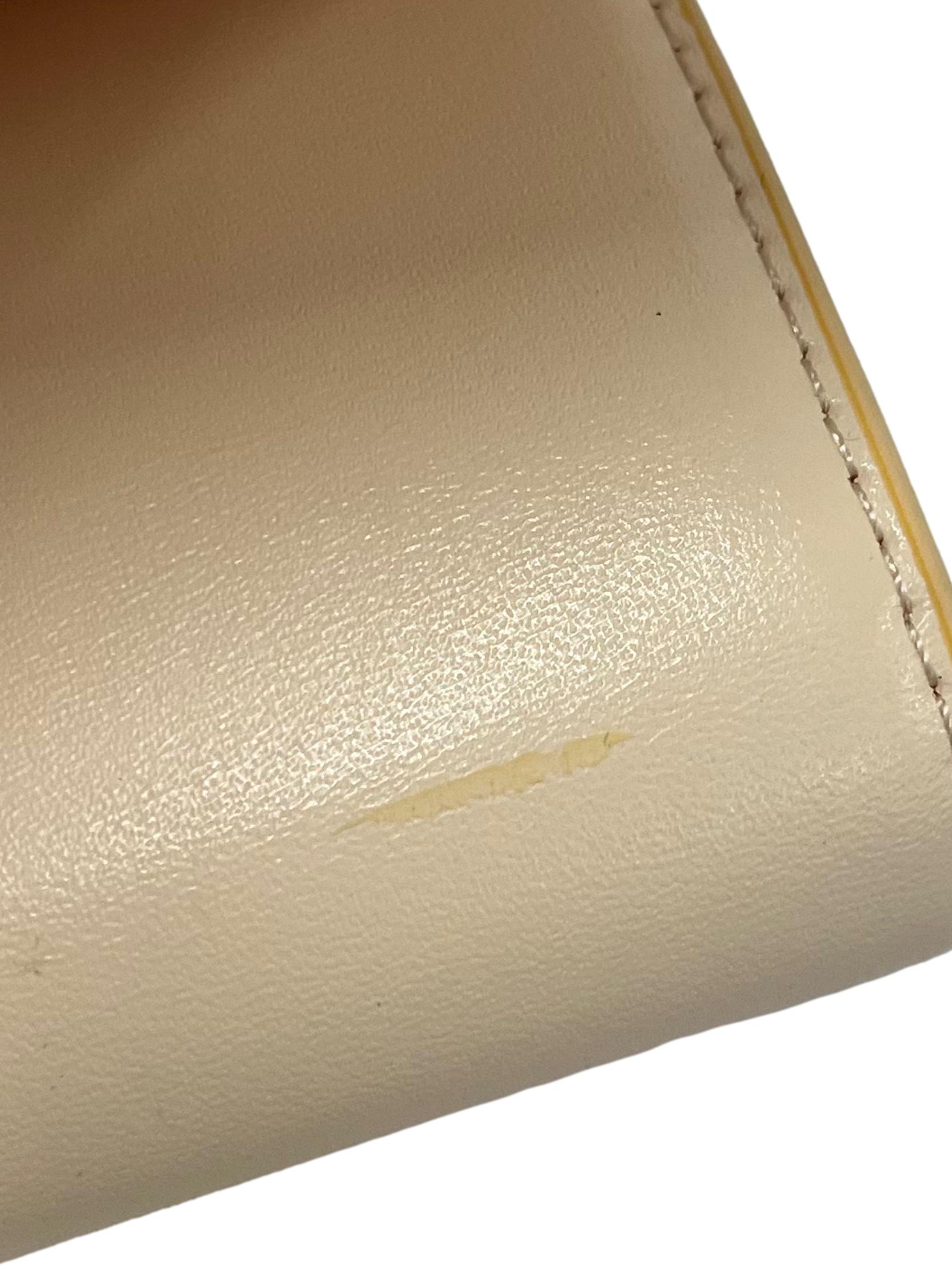 Light Beige Metallic Accent Short Wallet With Detachable Strap