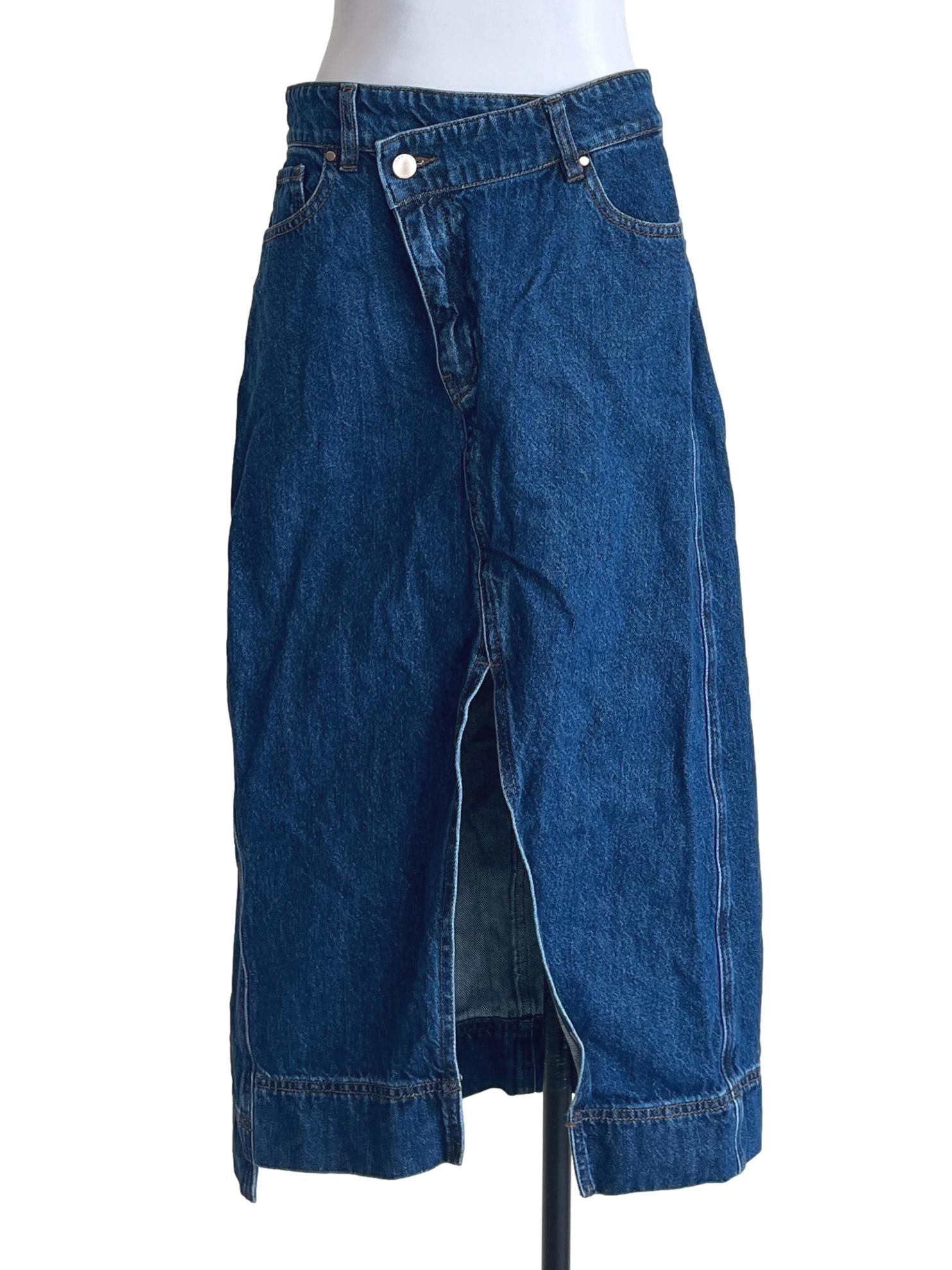 Denim Blue A-Line Skirt LB