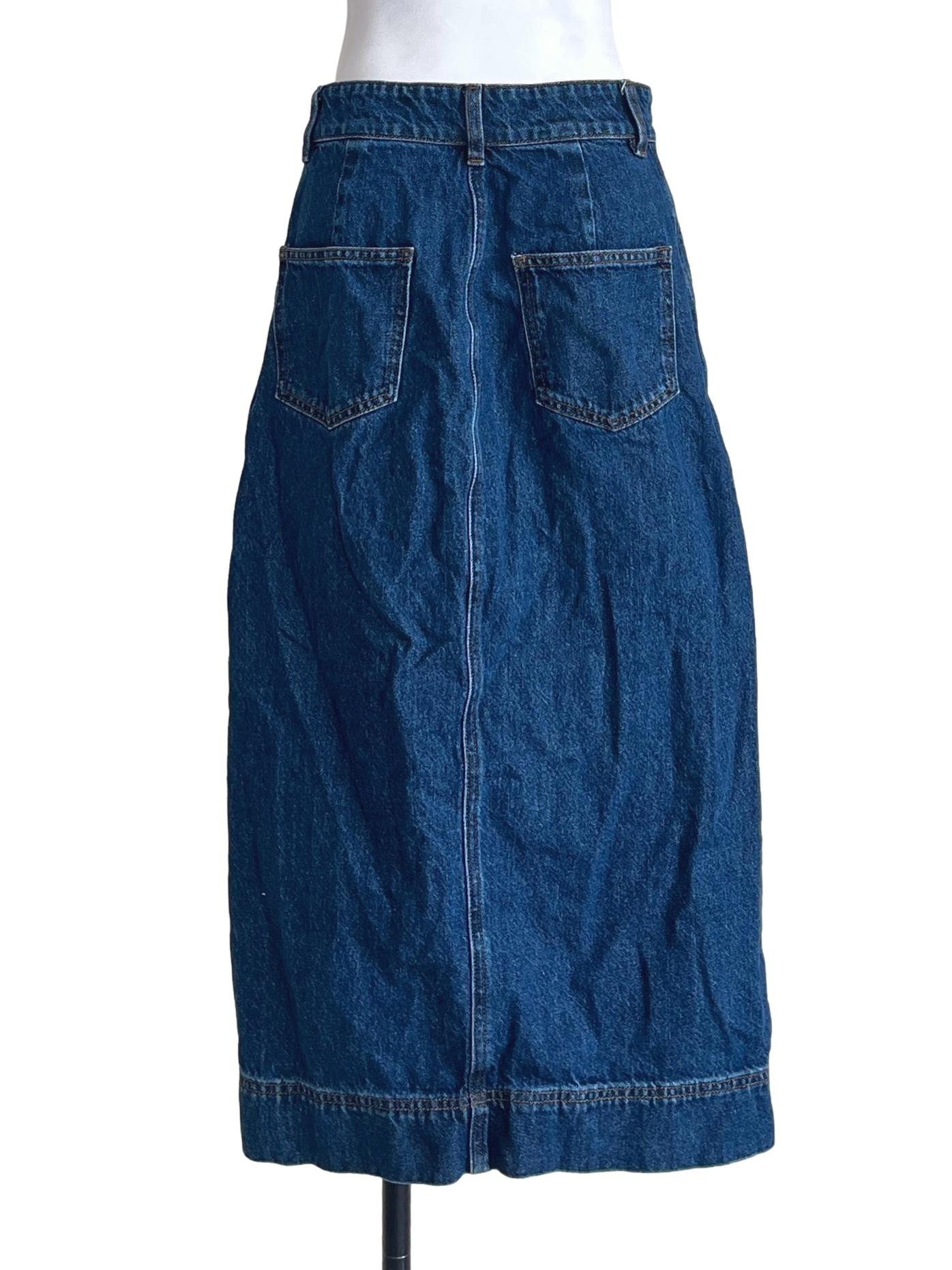 Denim Blue A-Line Skirt LB