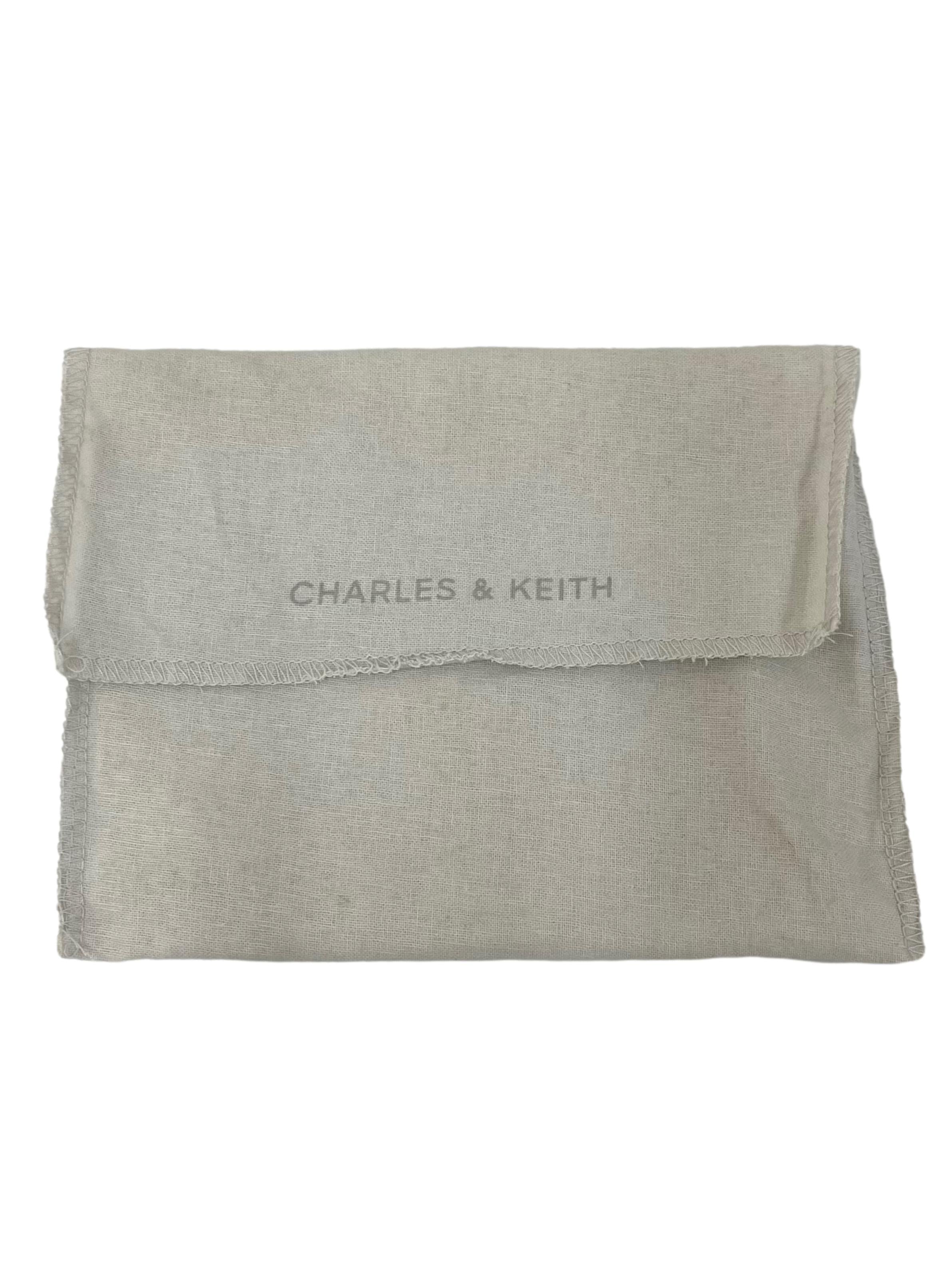 Light Beige Metallic Accent Short Wallet With Detachable Strap