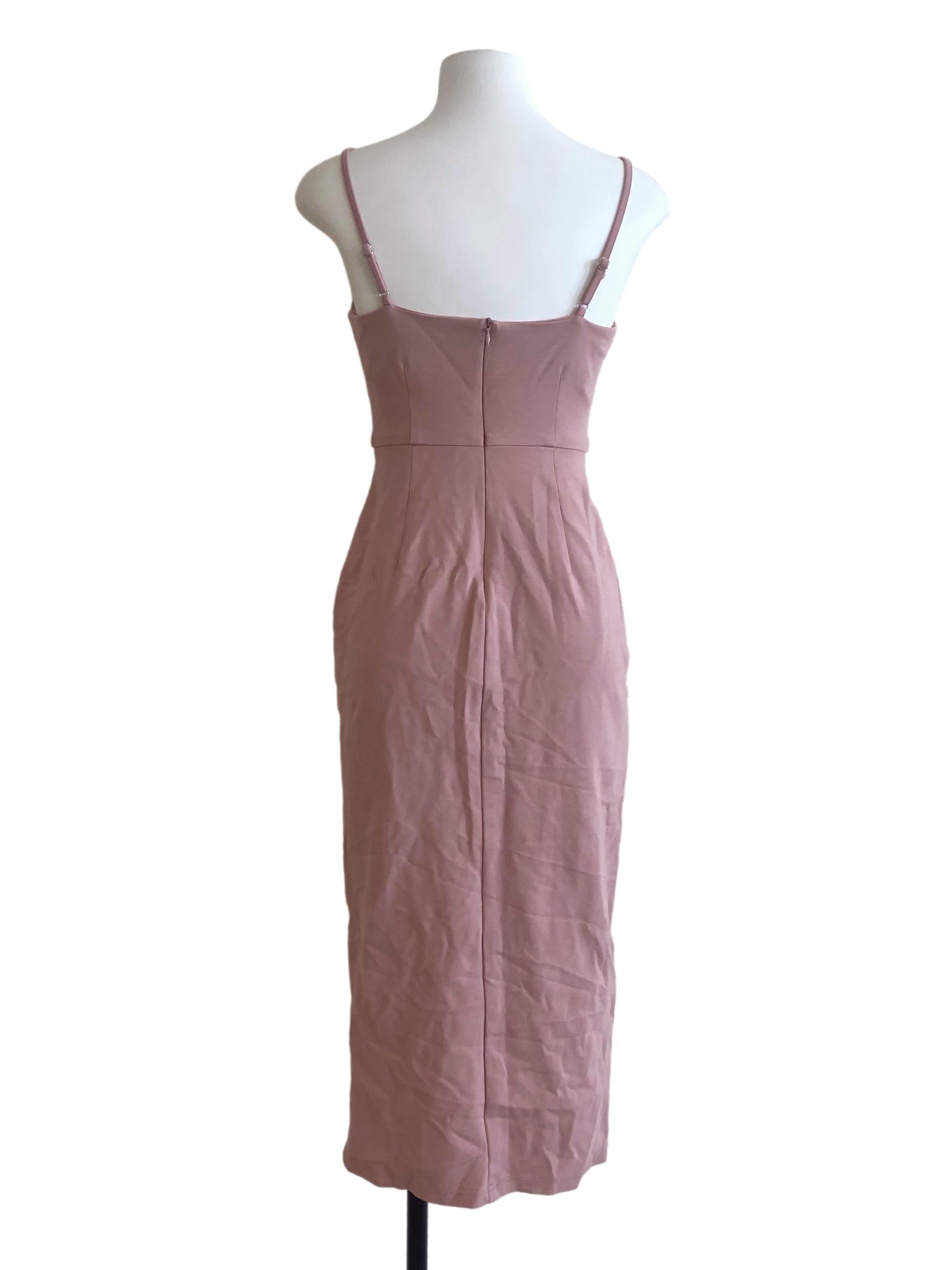 Blush Pink Slit Shift Dress