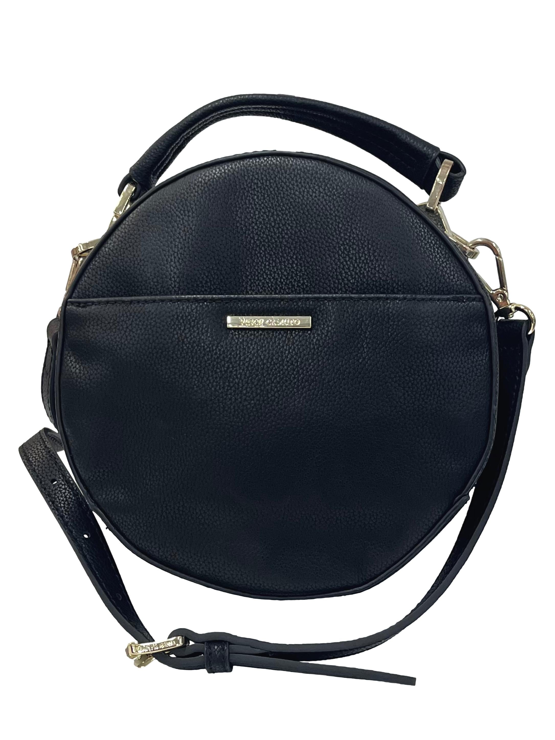 Black Leather Chica Crossbody Bag