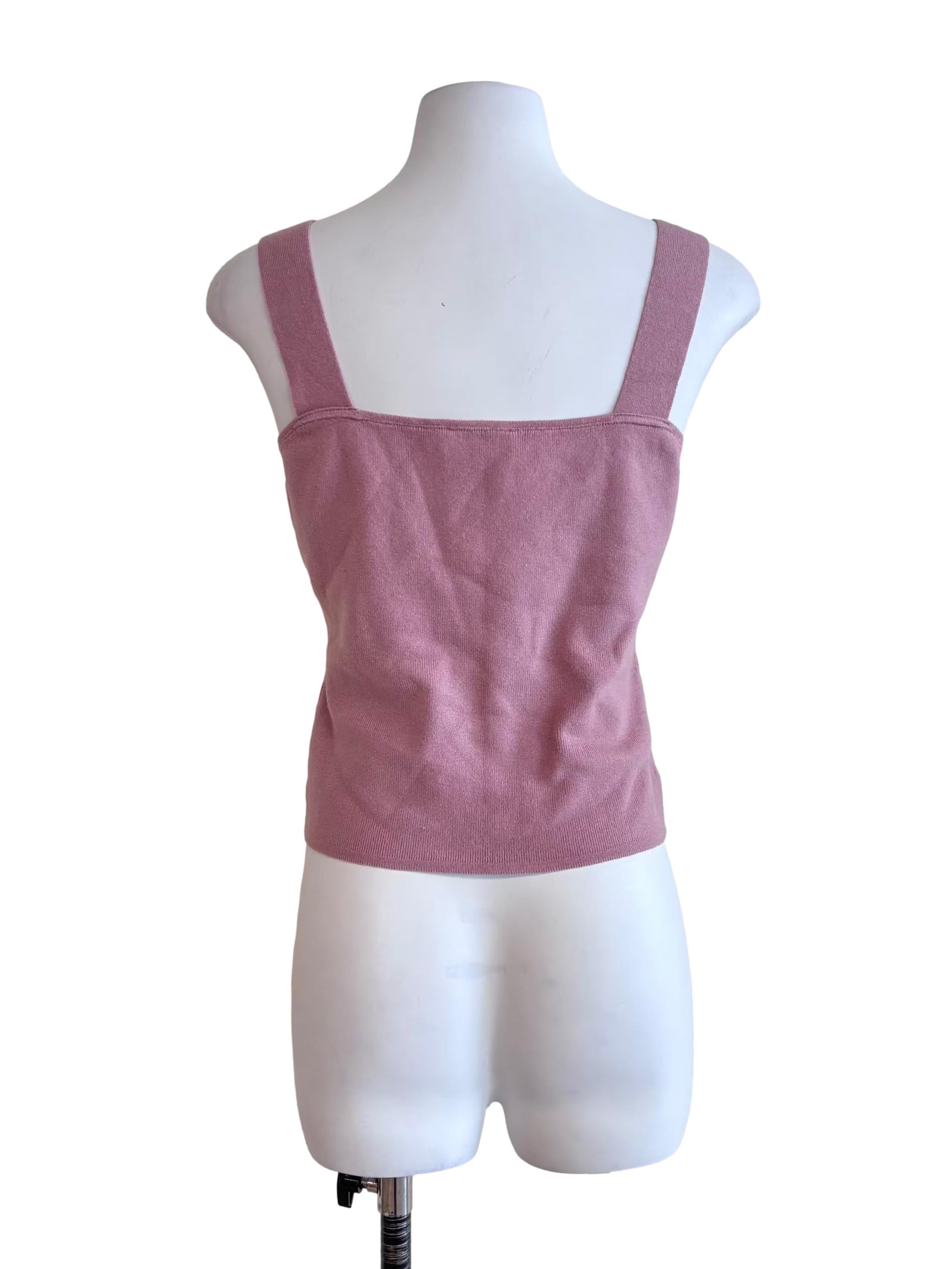 Watermelon Pink Knit Tank Top
