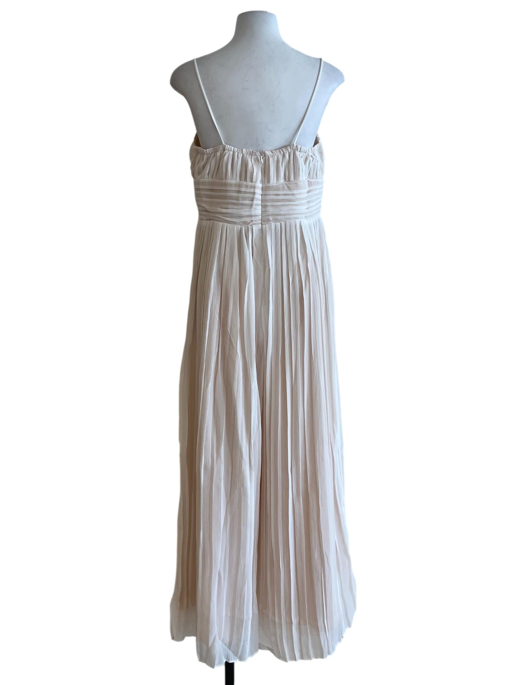 White Sweetheart Neckline Pleated Jumpsuit