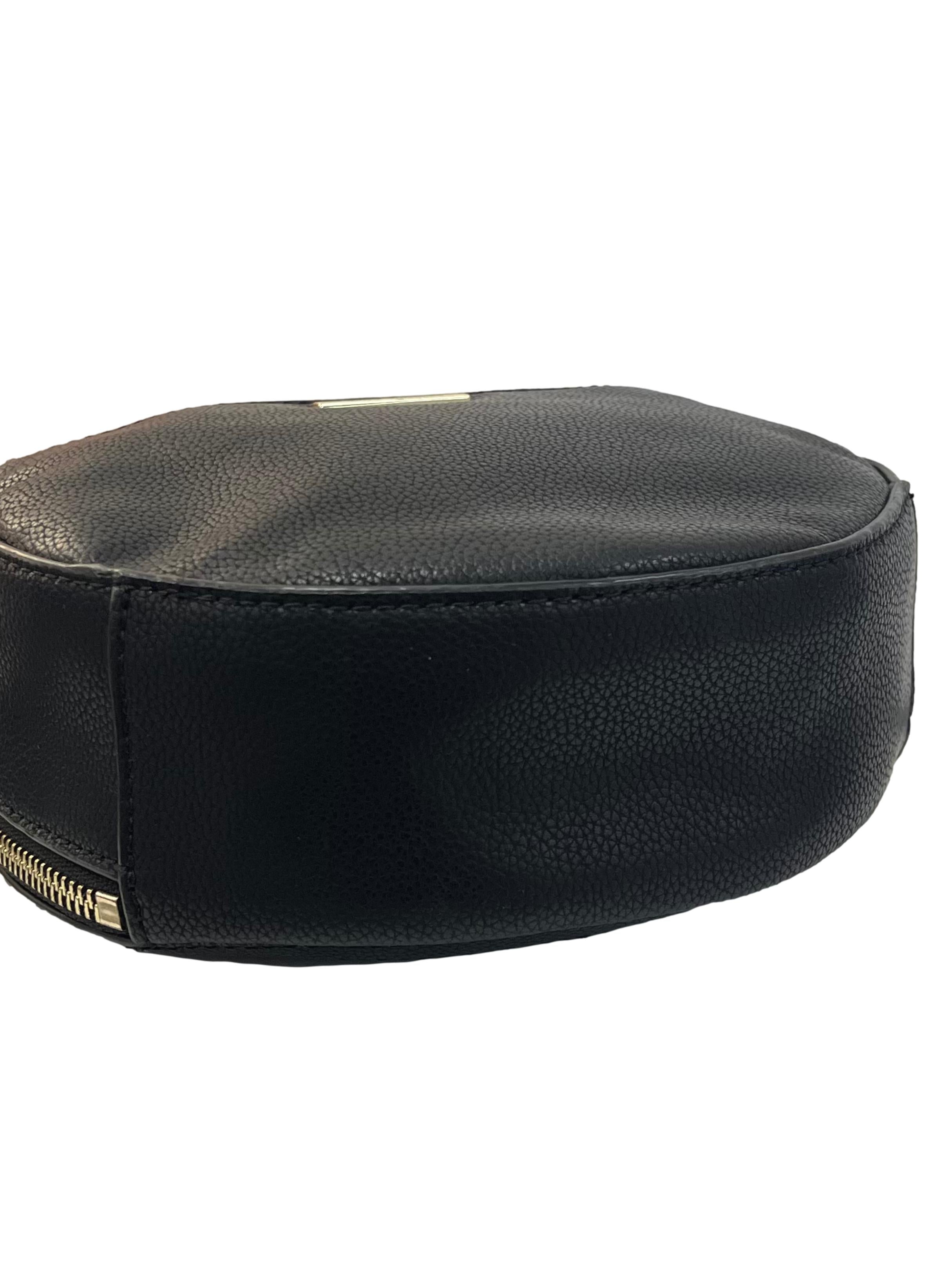 Black Leather Chica Crossbody Bag