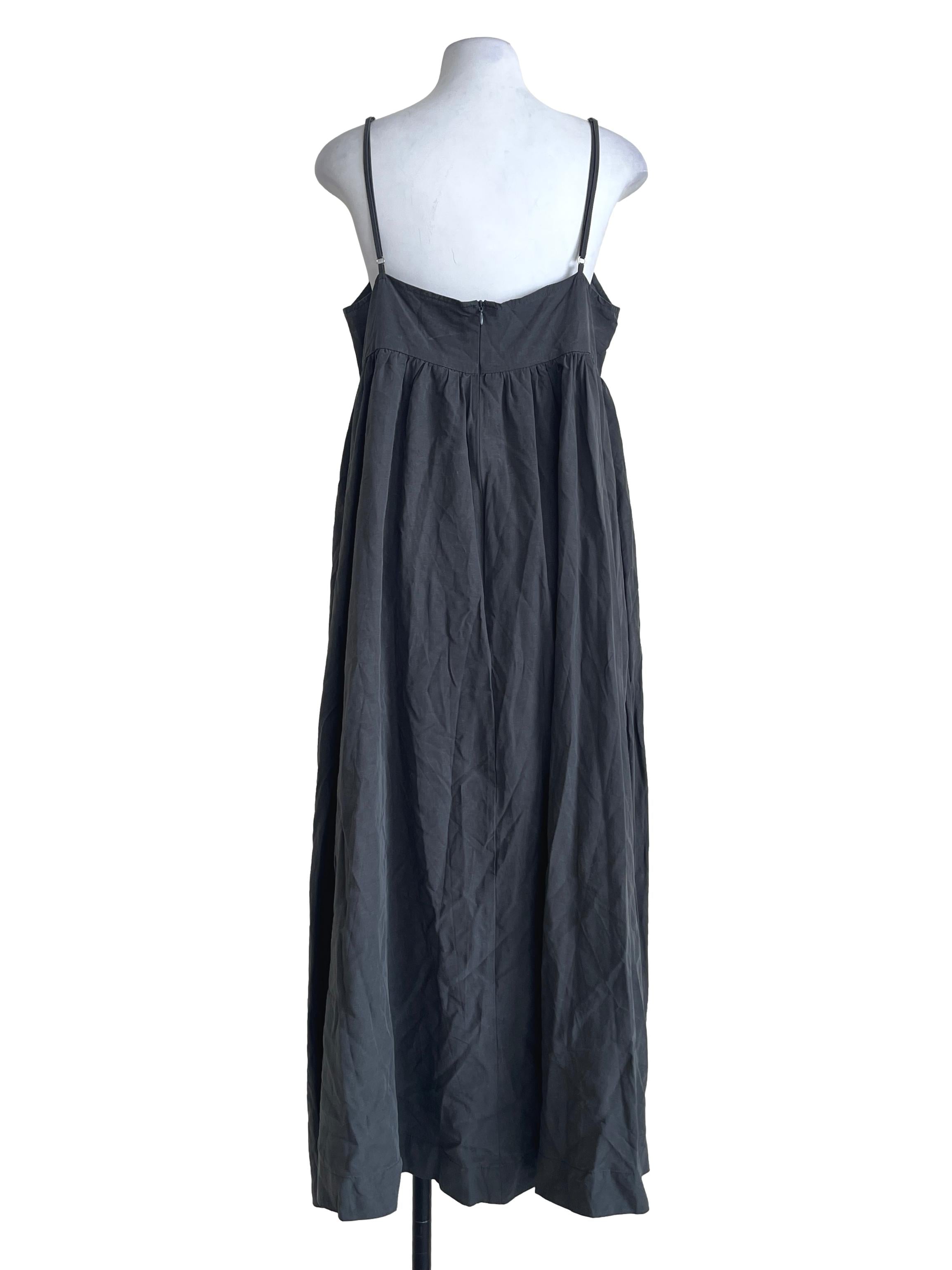 Ash Grey Spaghetti Strap Maxi Dress TEM