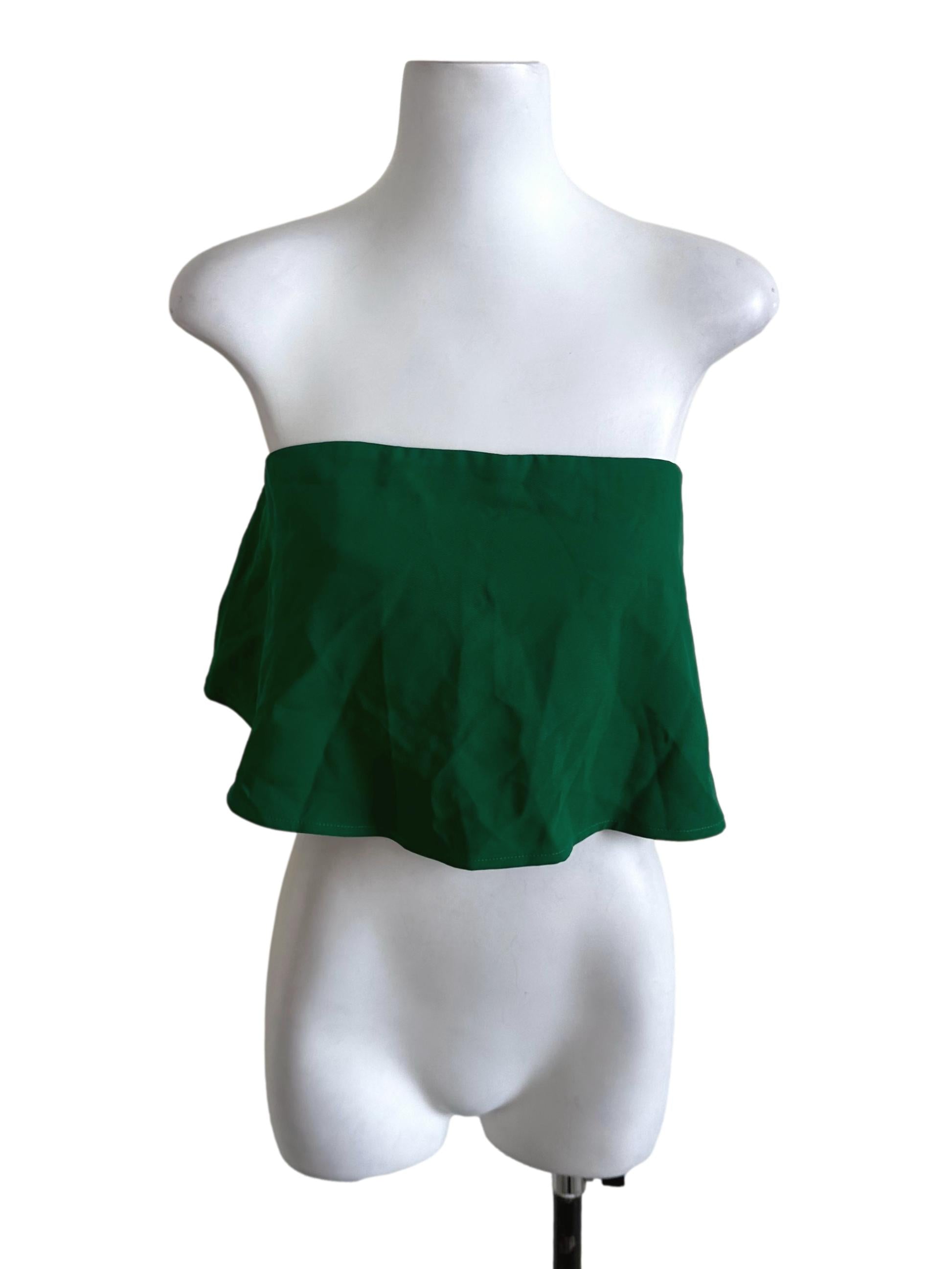 Forest Green Plain Tube Top YHF